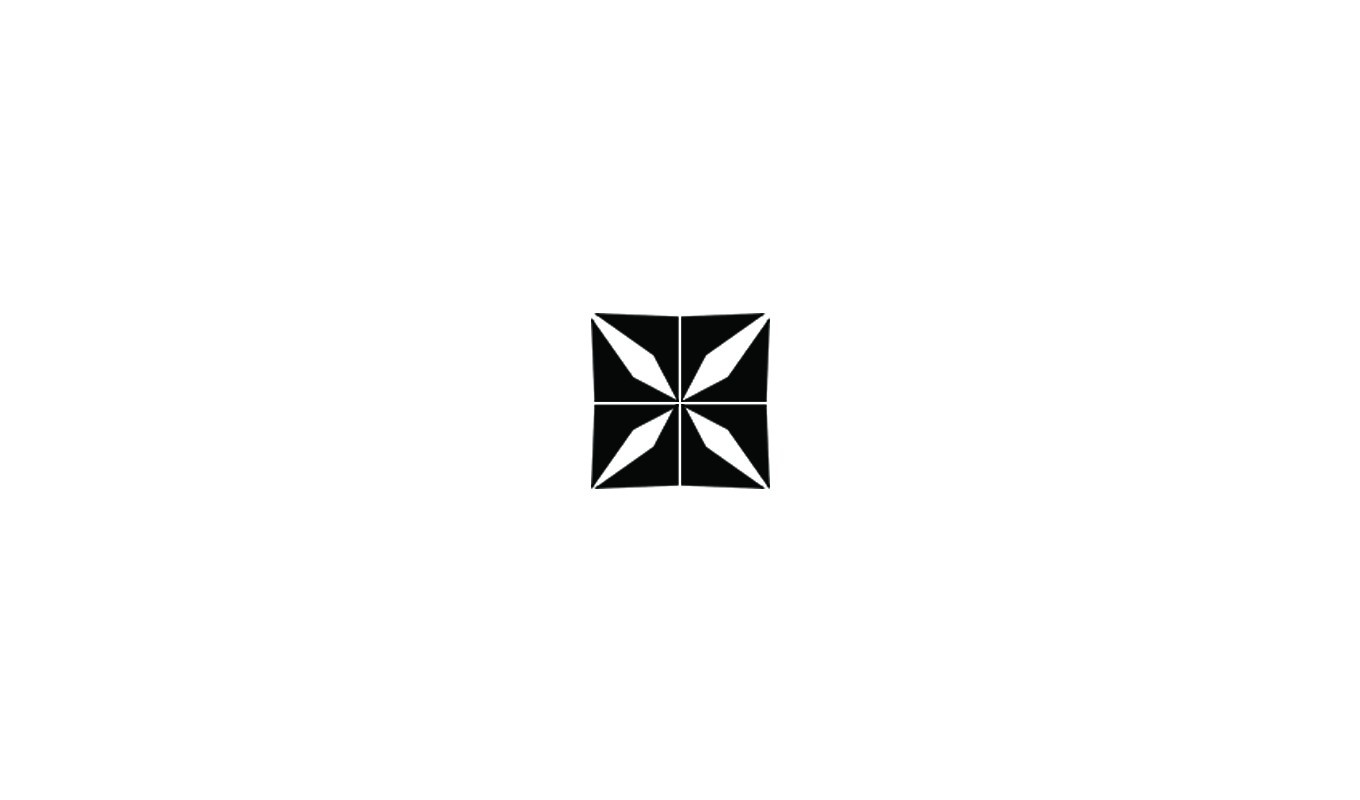 Black geometric logo on white background HD Wallpaper