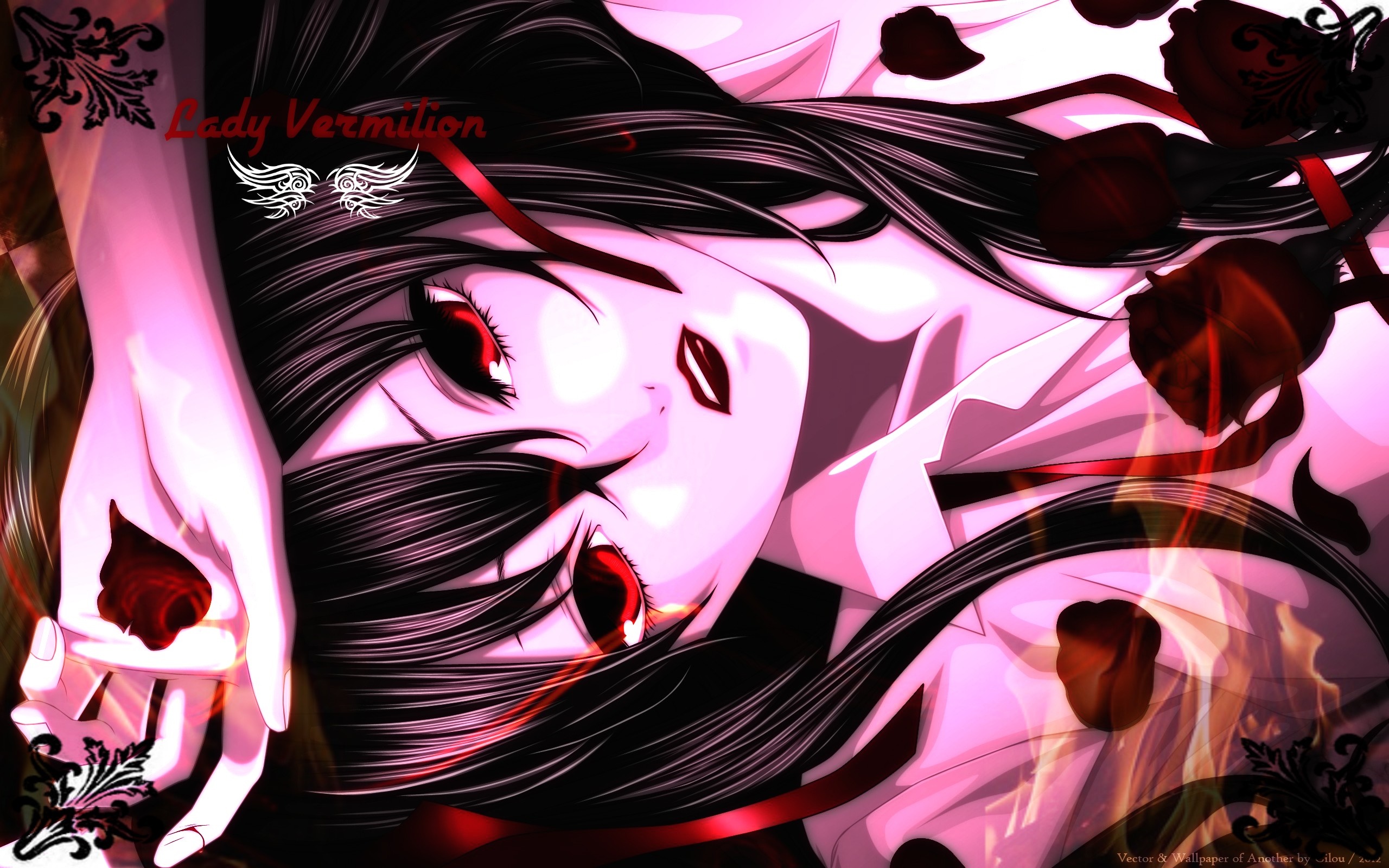 Lady Vermilion anime illustration HD Wallpaper