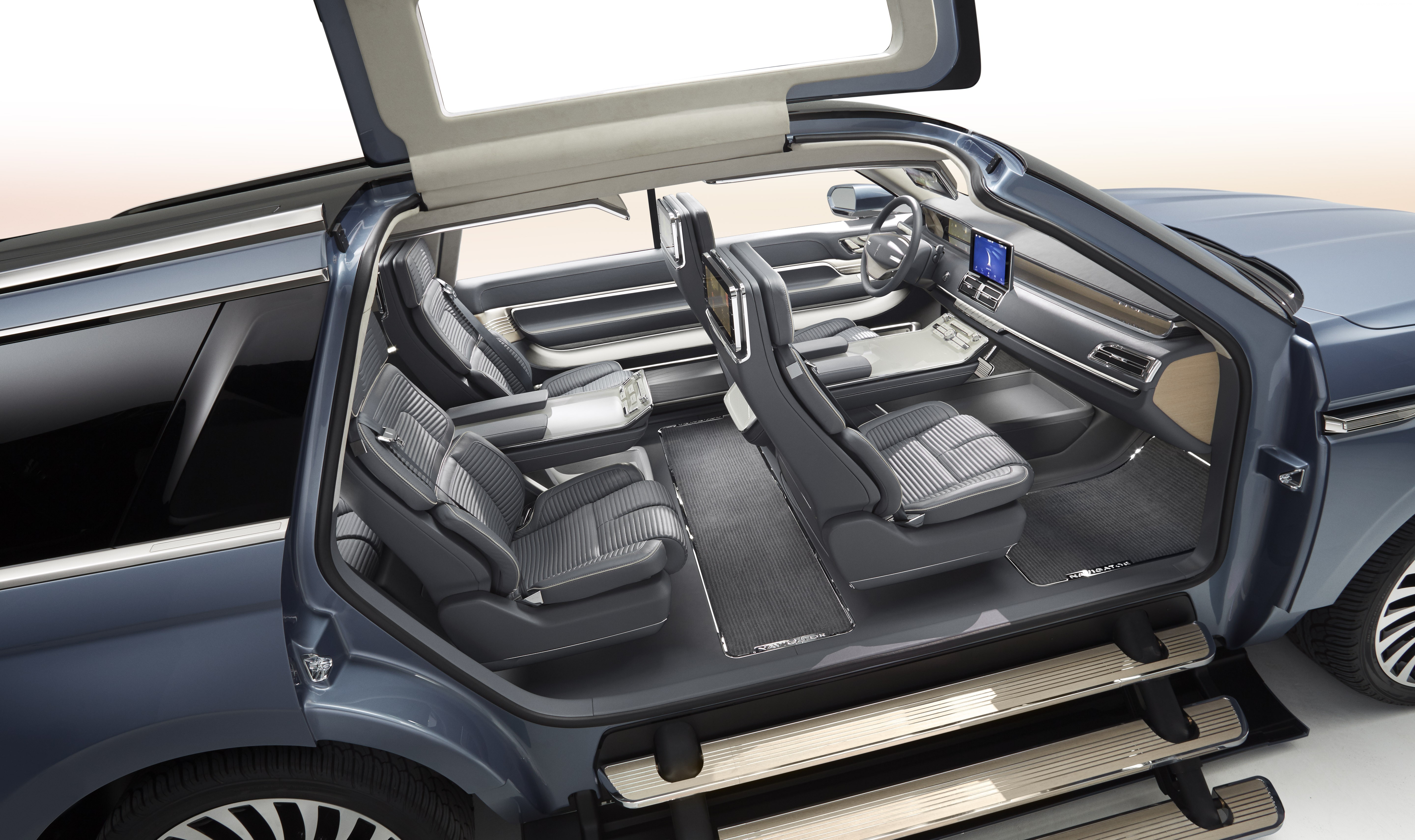 Lincoln Navigator SUV interior NAIAS 2017 HD Wallpaper