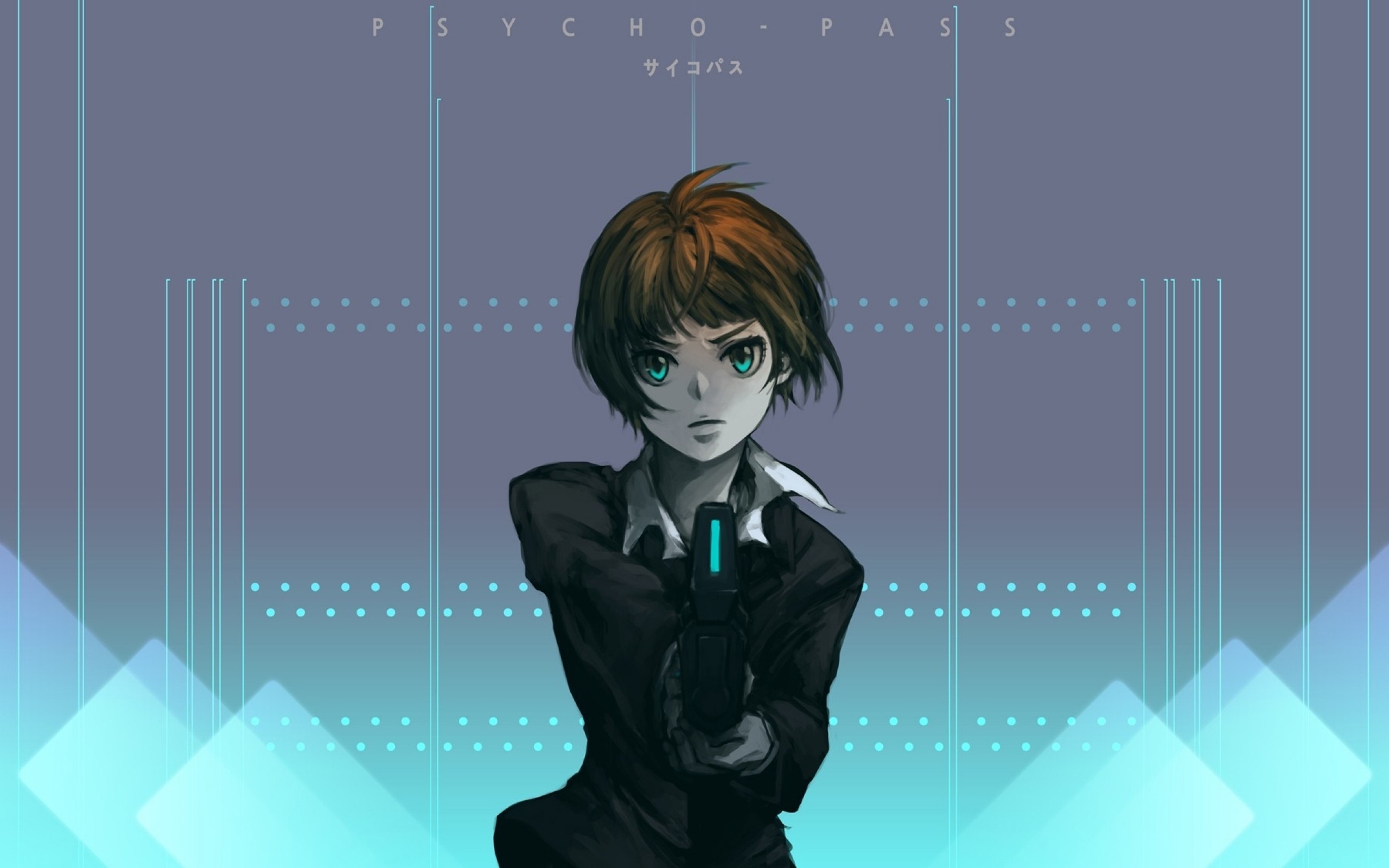 Akane Tsunemori from Psycho Pass holding a Dominator HD Wallpaper