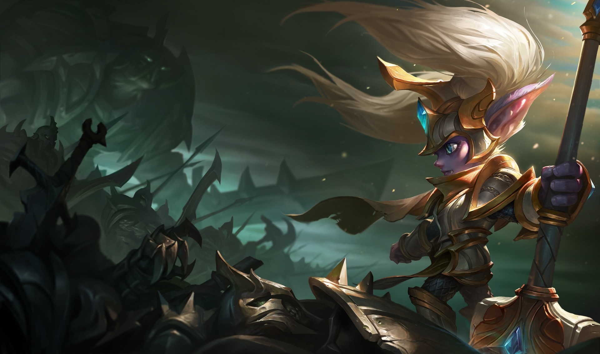 Poppy from League of Legends in battle HD Wallpaper