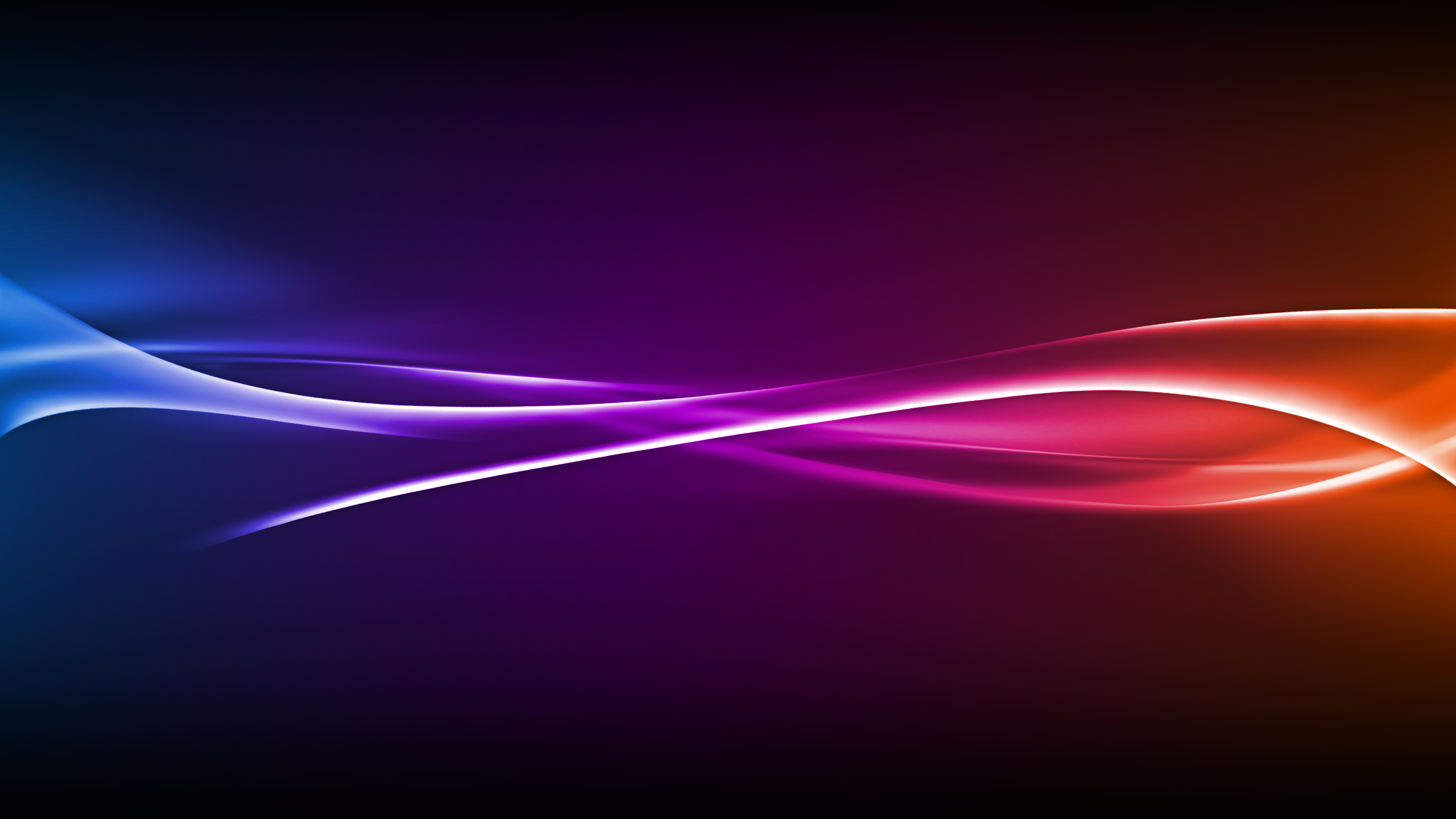 Abstract colorful light waves on dark background HD Wallpaper