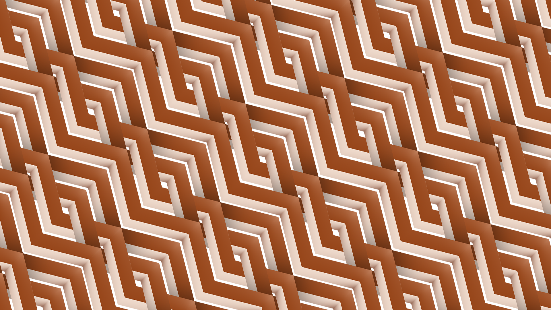 Brown and beige geometric interlocking pattern HD Wallpaper