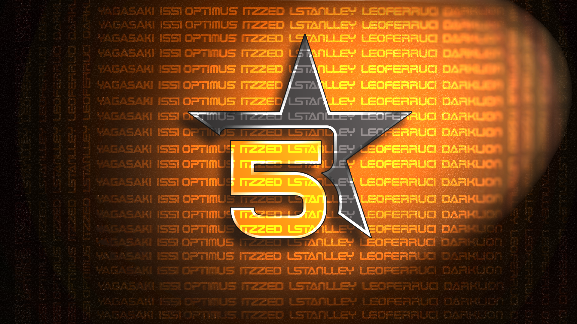 Number 5 with Five Stars Team text HD Wallpaper