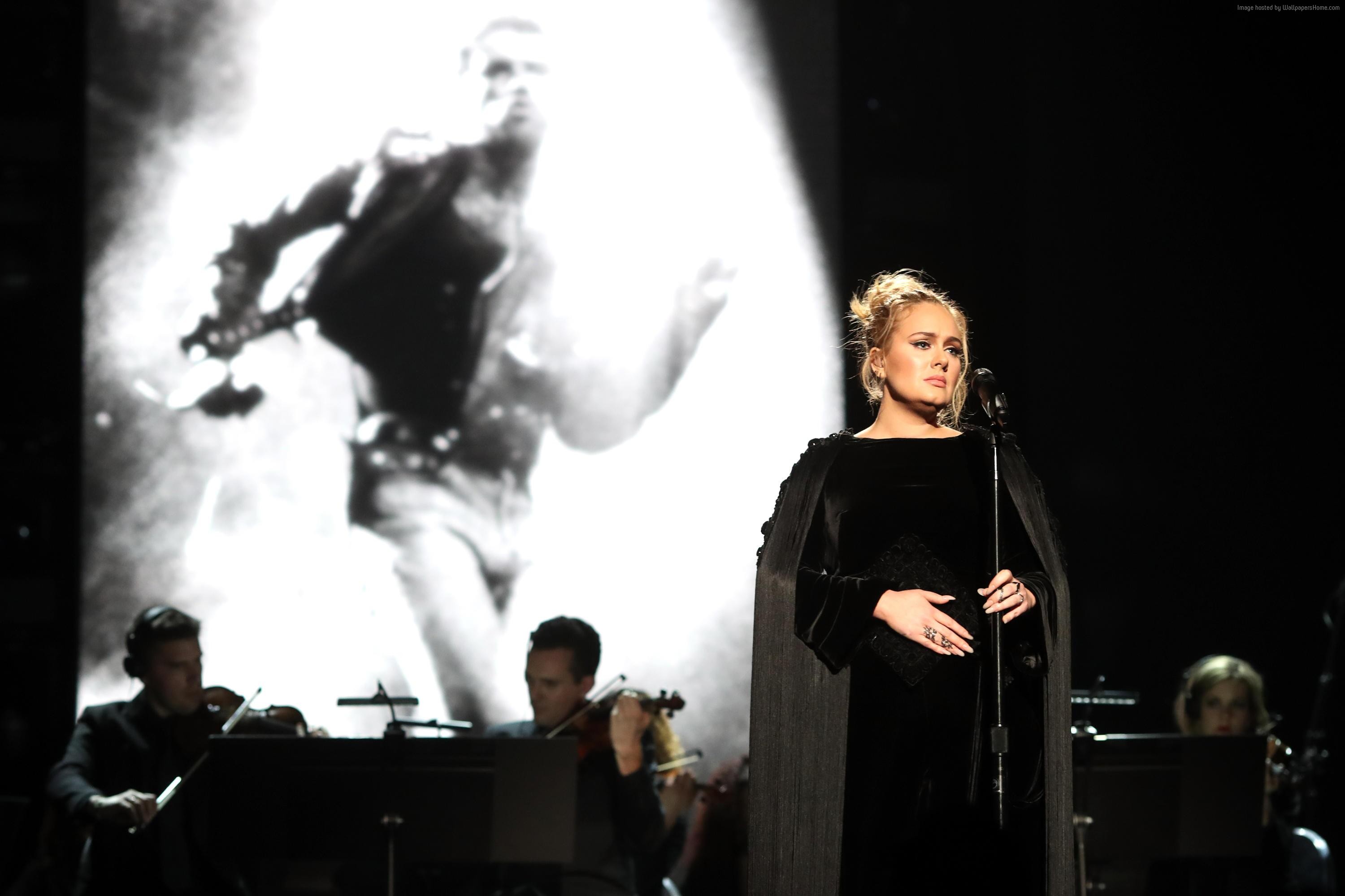 Adele performing at the Grammy Awards 2017 HD Wallpaper