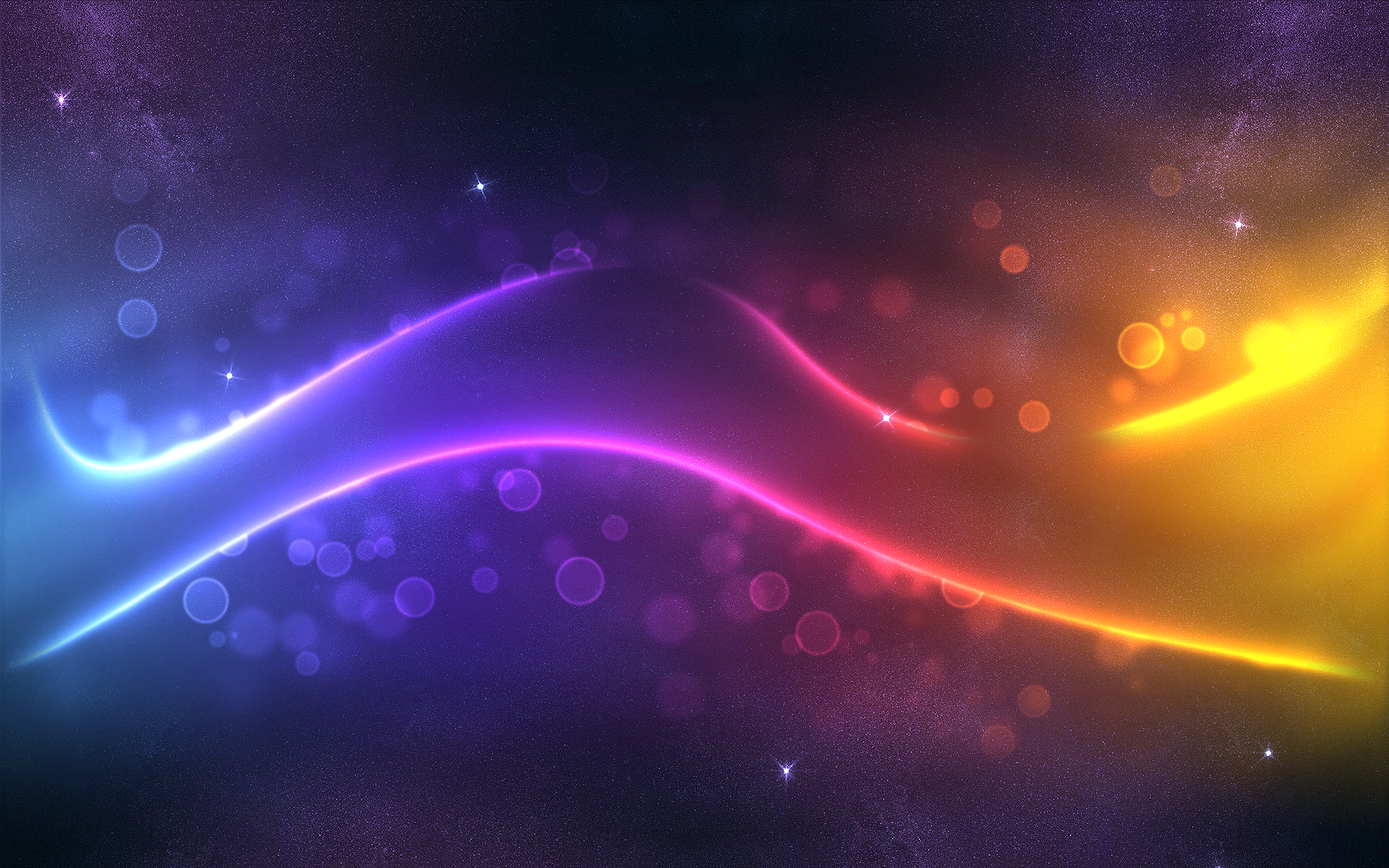 Abstract colorful light waves in space nebula HD Wallpaper