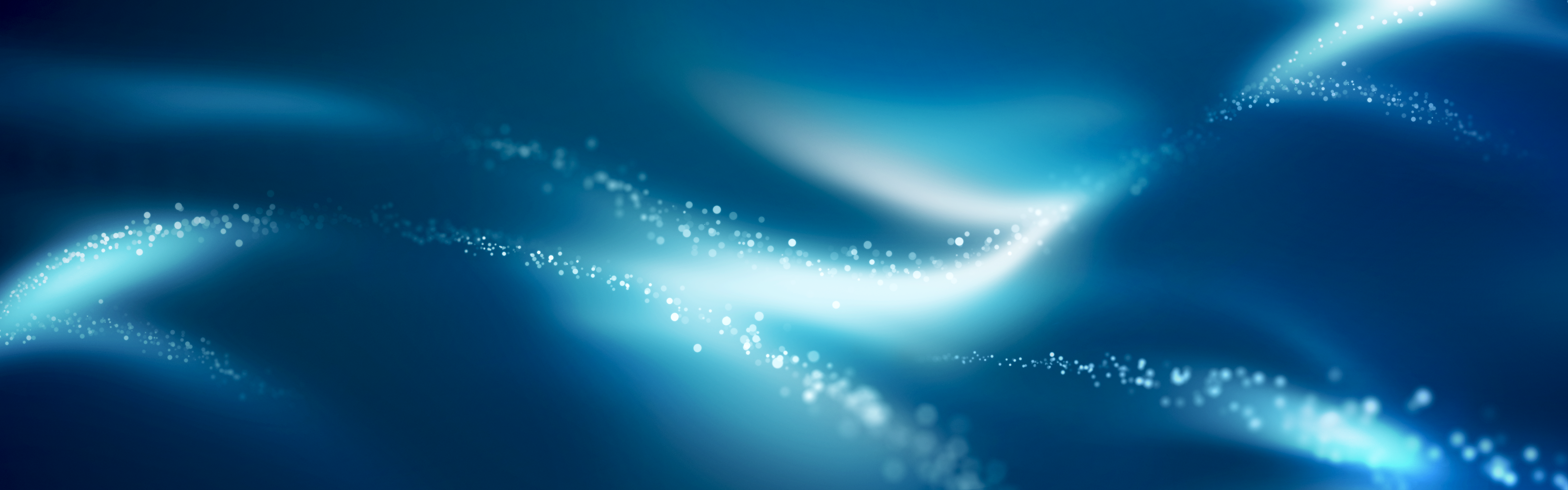 Abstract blue waves with light particles HD Wallpaper
