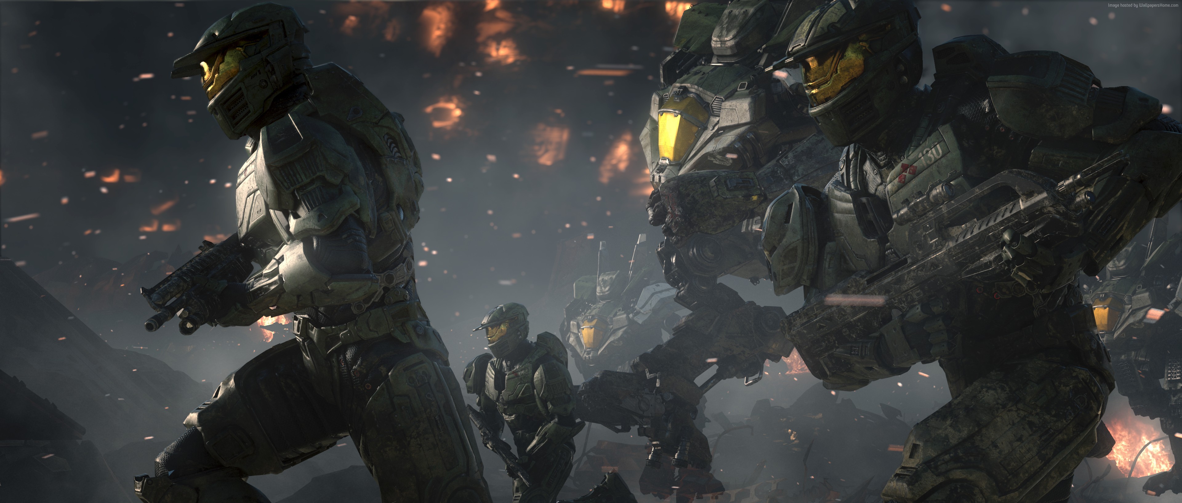 Soldiers from Halo Wars 2 in battle HD Wallpaper