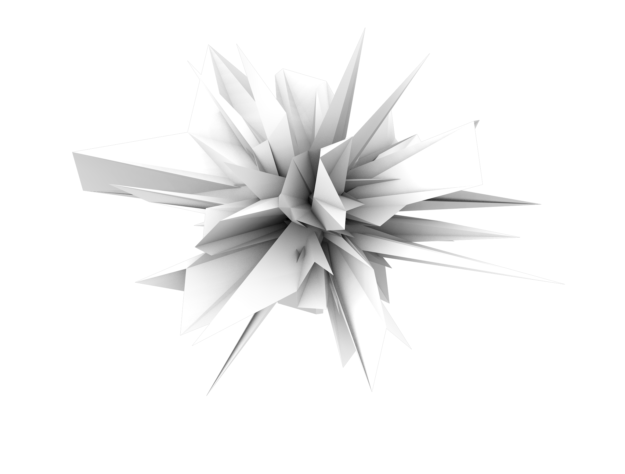 Abstract white geometric sculpture on textured background HD Wallpaper