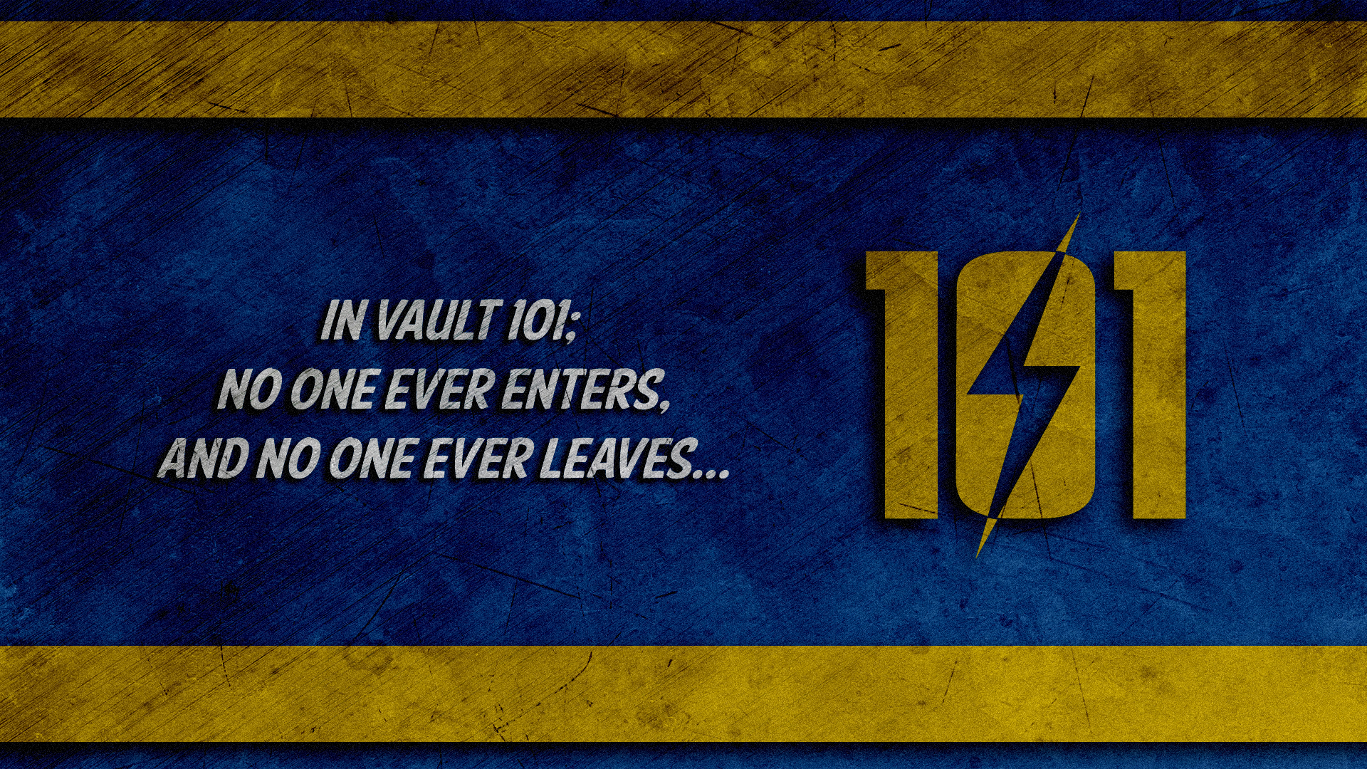 Fallout Vault 101 text and logo HD Wallpaper