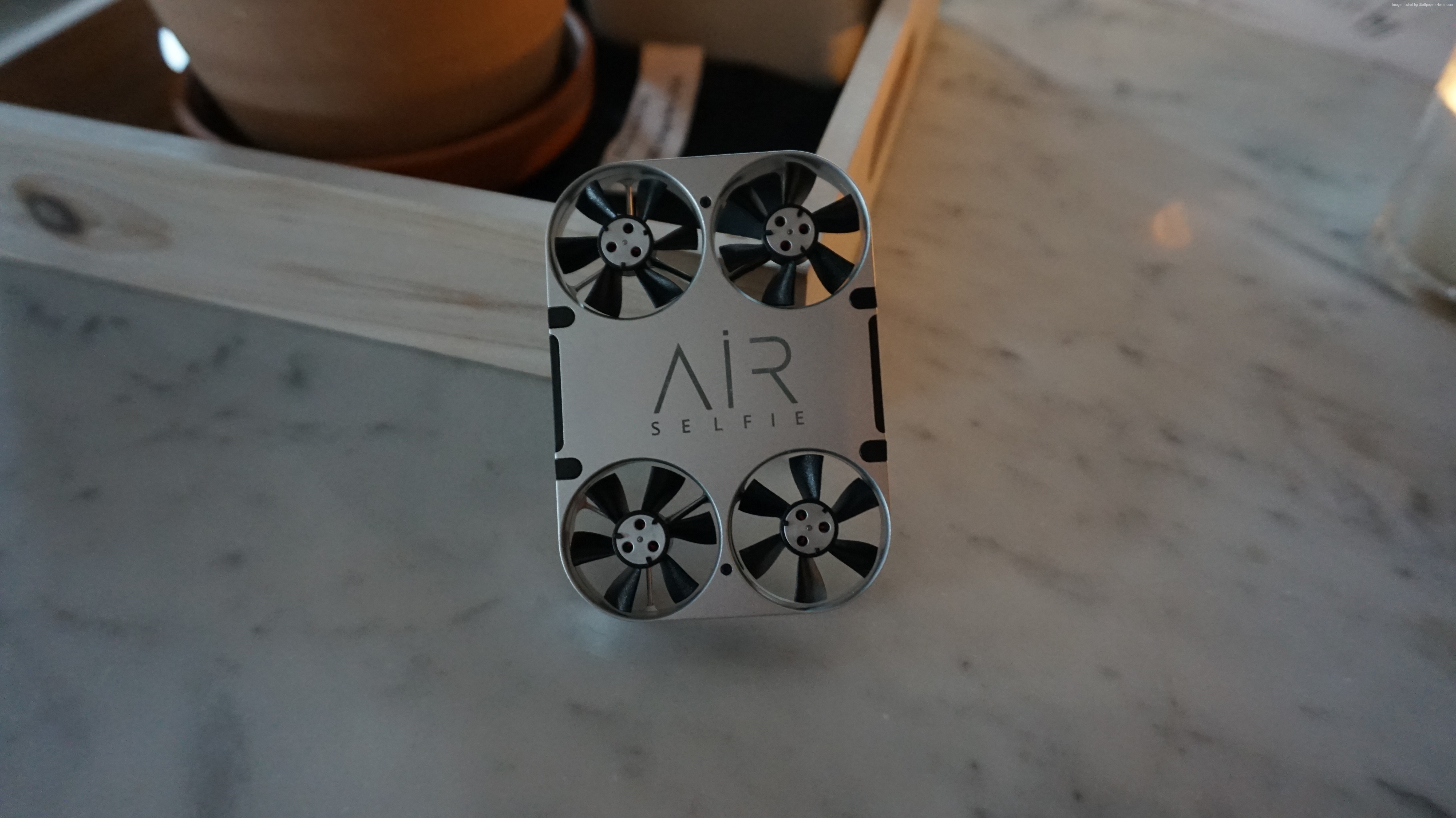 AirSelfie drone with propellers HD Wallpaper