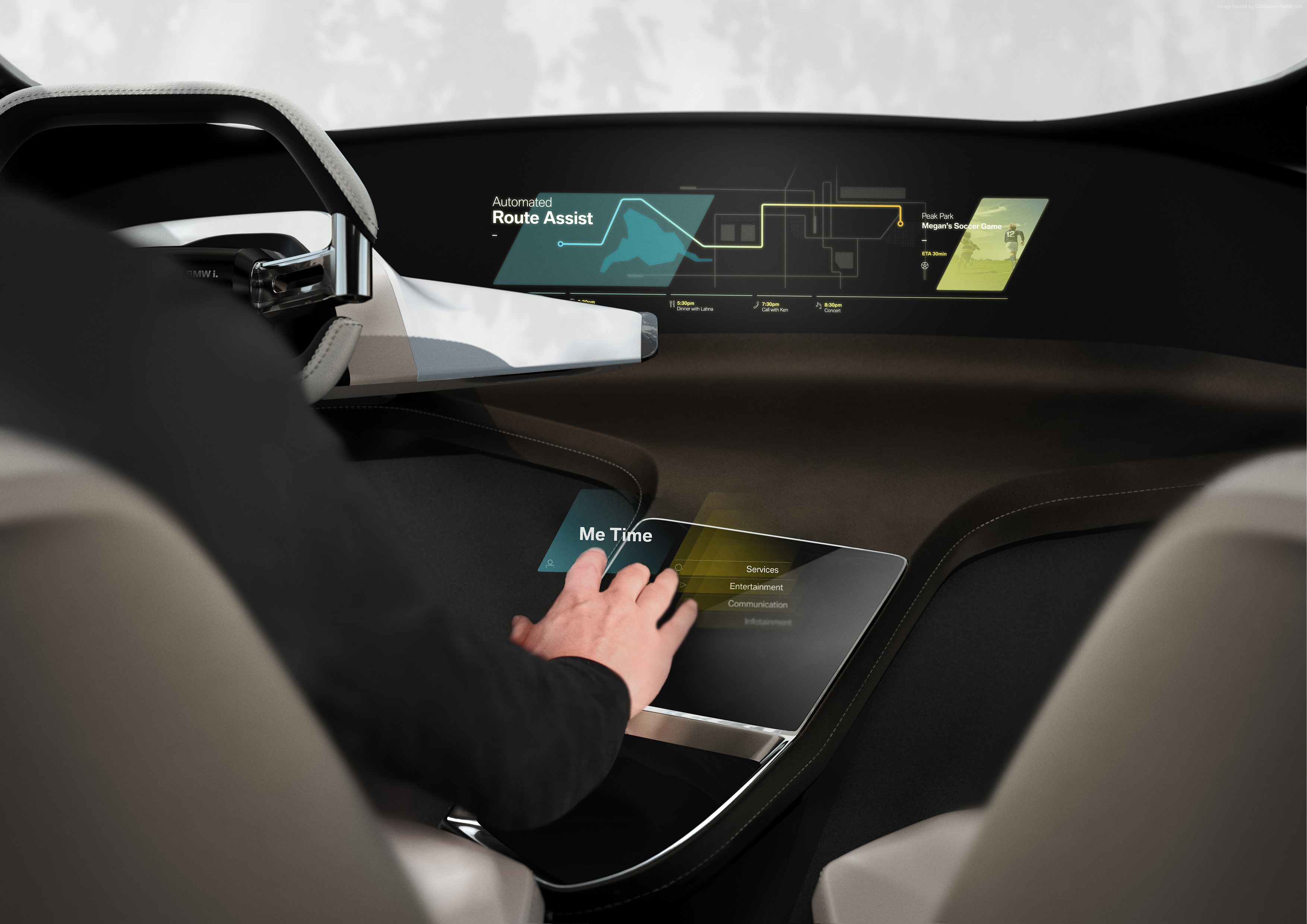 BMW Holoactive Touch concept car interior HD Wallpaper