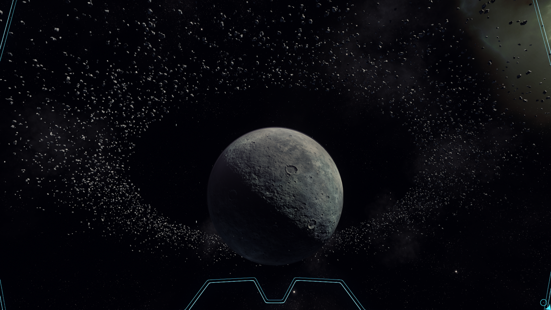 Planet in asteroid belt in Star Citizen HD Wallpaper