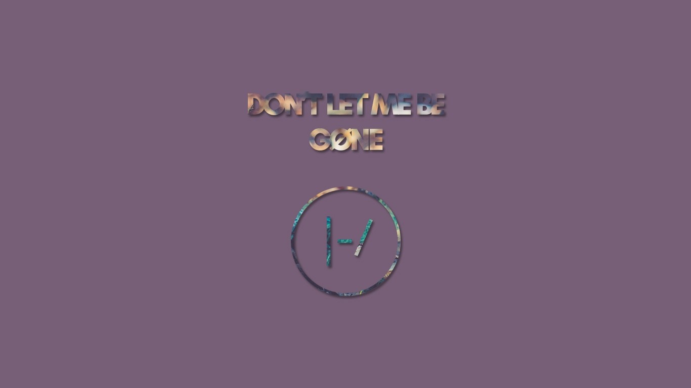 Twenty One Pilots logo and text "DON'T LET ME BE GONE" HD Wallpaper