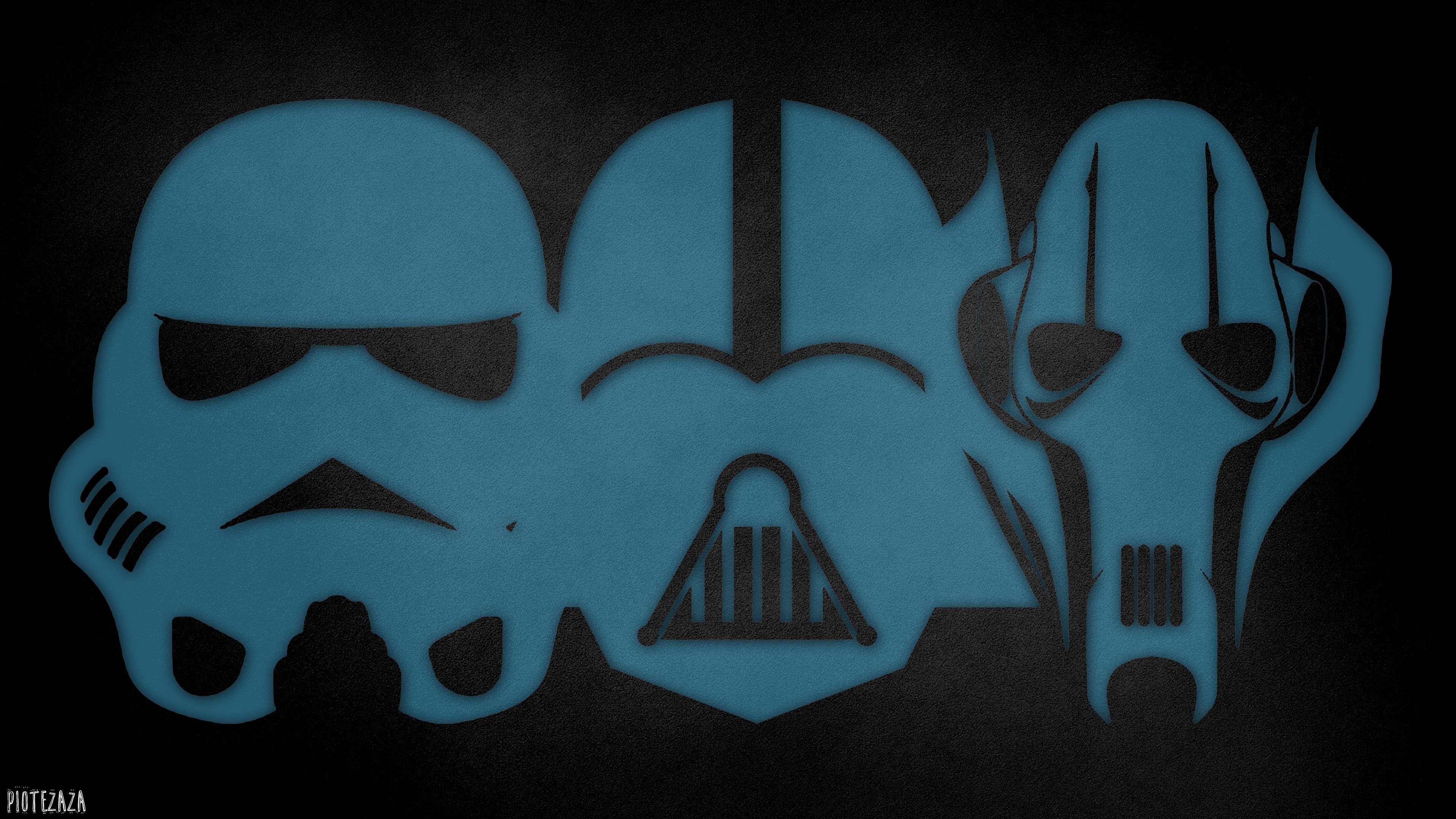 Star Wars characters: Stormtrooper, Darth Vader, and Grievous HD Wallpaper