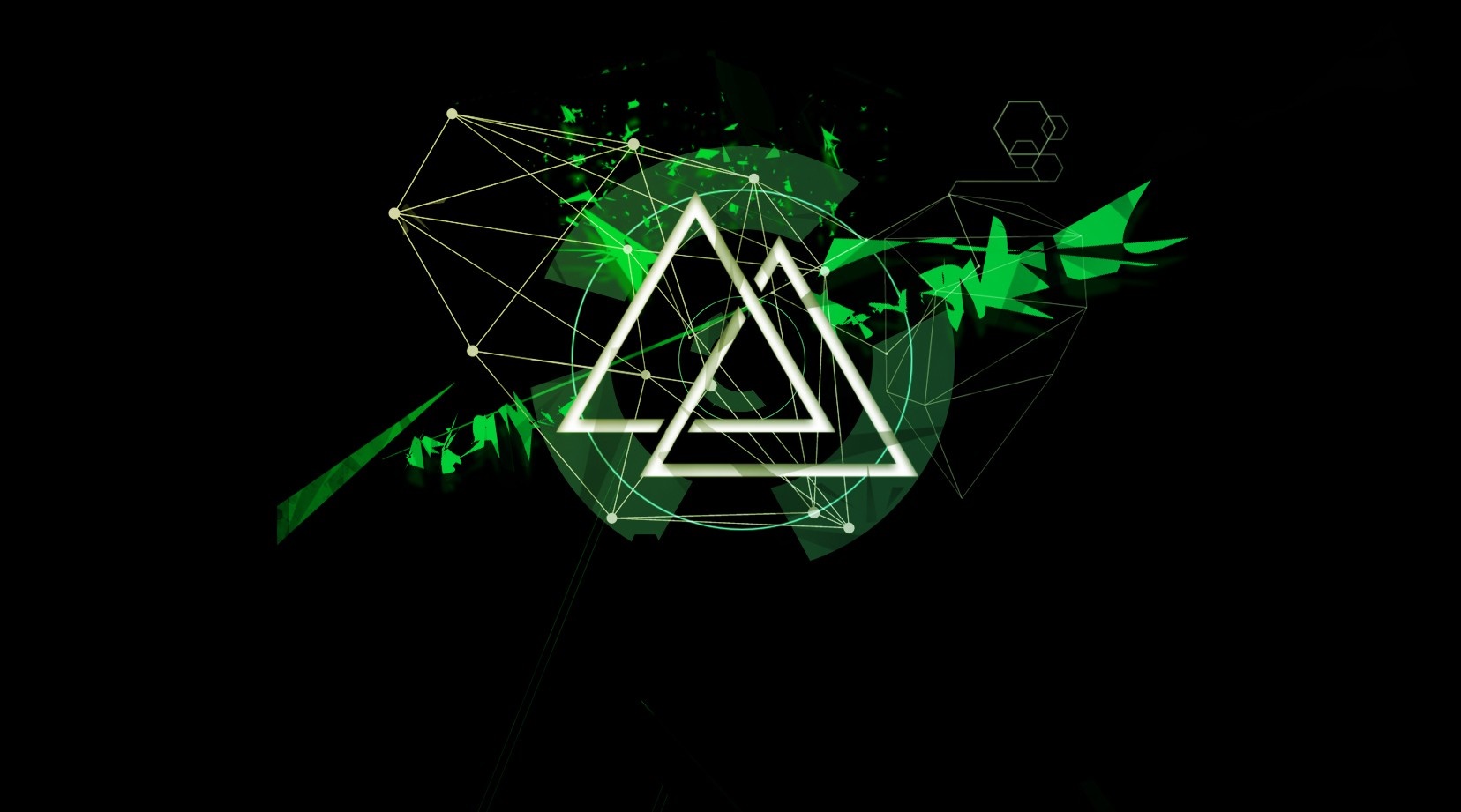 Abstract geometric design with triangles and lines HD Wallpaper