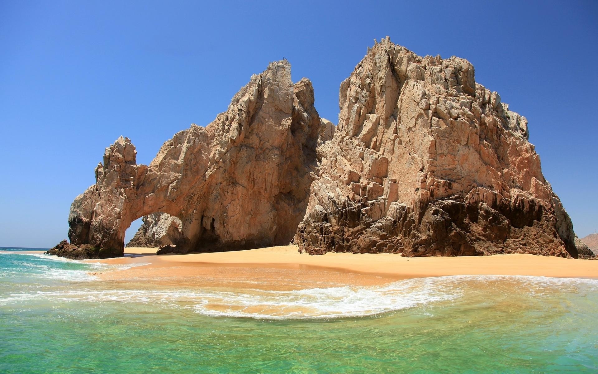 El Arco rock formation at Land's End, Cabo San Lucas, Mexico HD Wallpaper