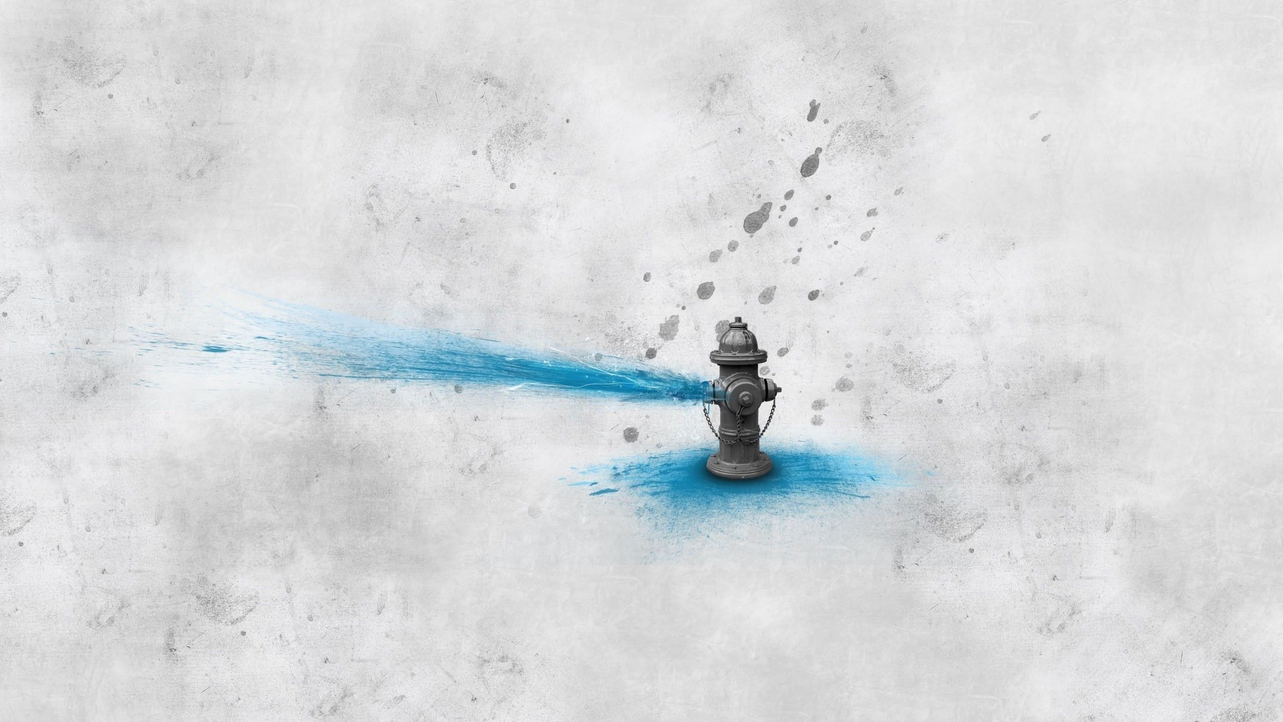 Fire hydrant spraying blue liquid on a textured background HD Wallpaper