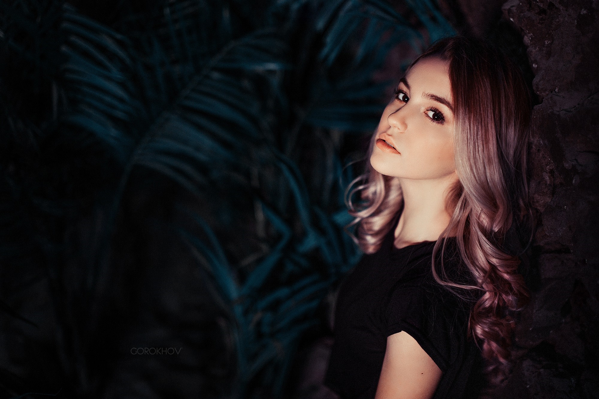 Portrait of a young woman with brown hair by Ivan Gorokhov HD Wallpaper