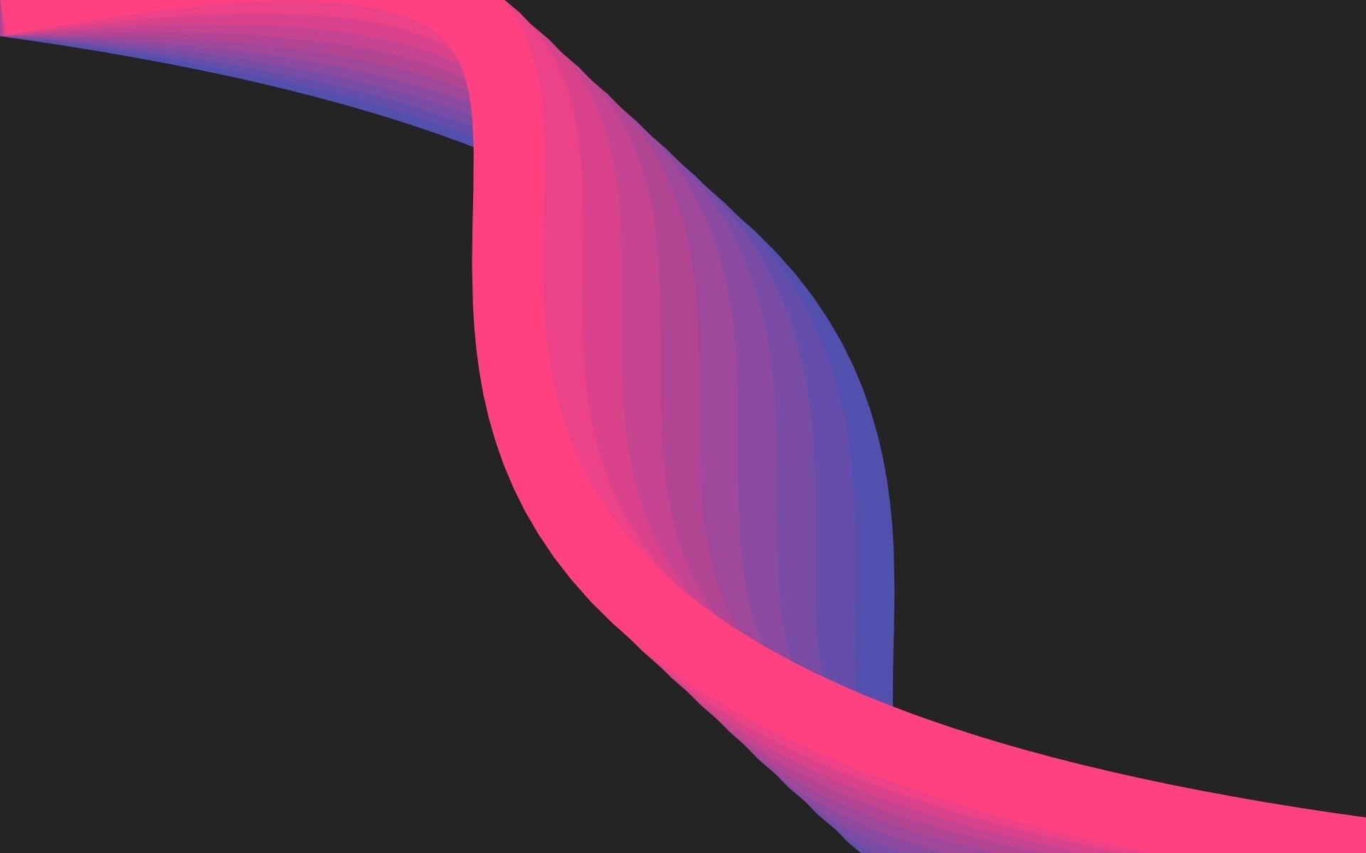 Abstract gradient wave on dark background HD Wallpaper