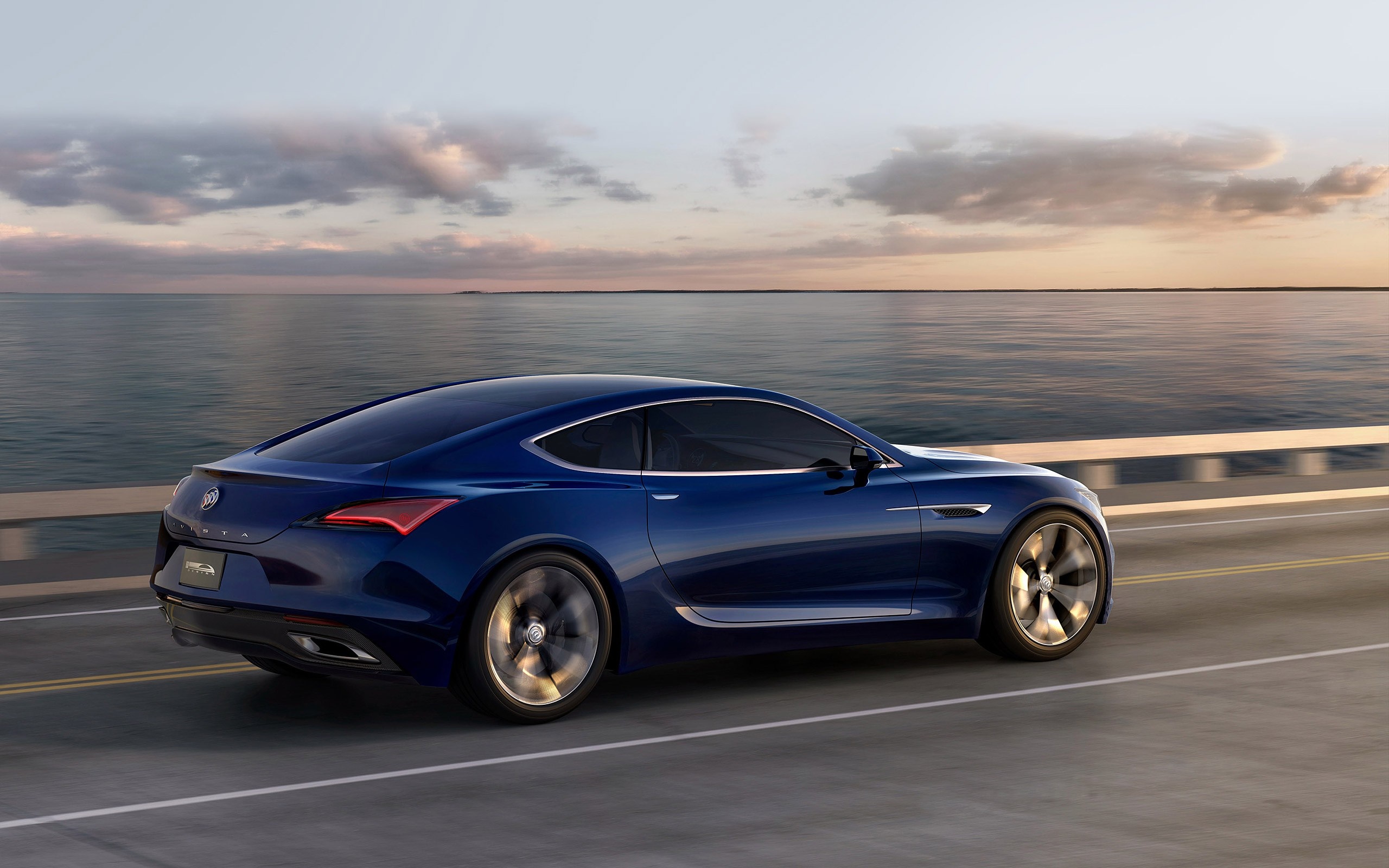 Buick Avista concept car driving on a bridge HD Wallpaper