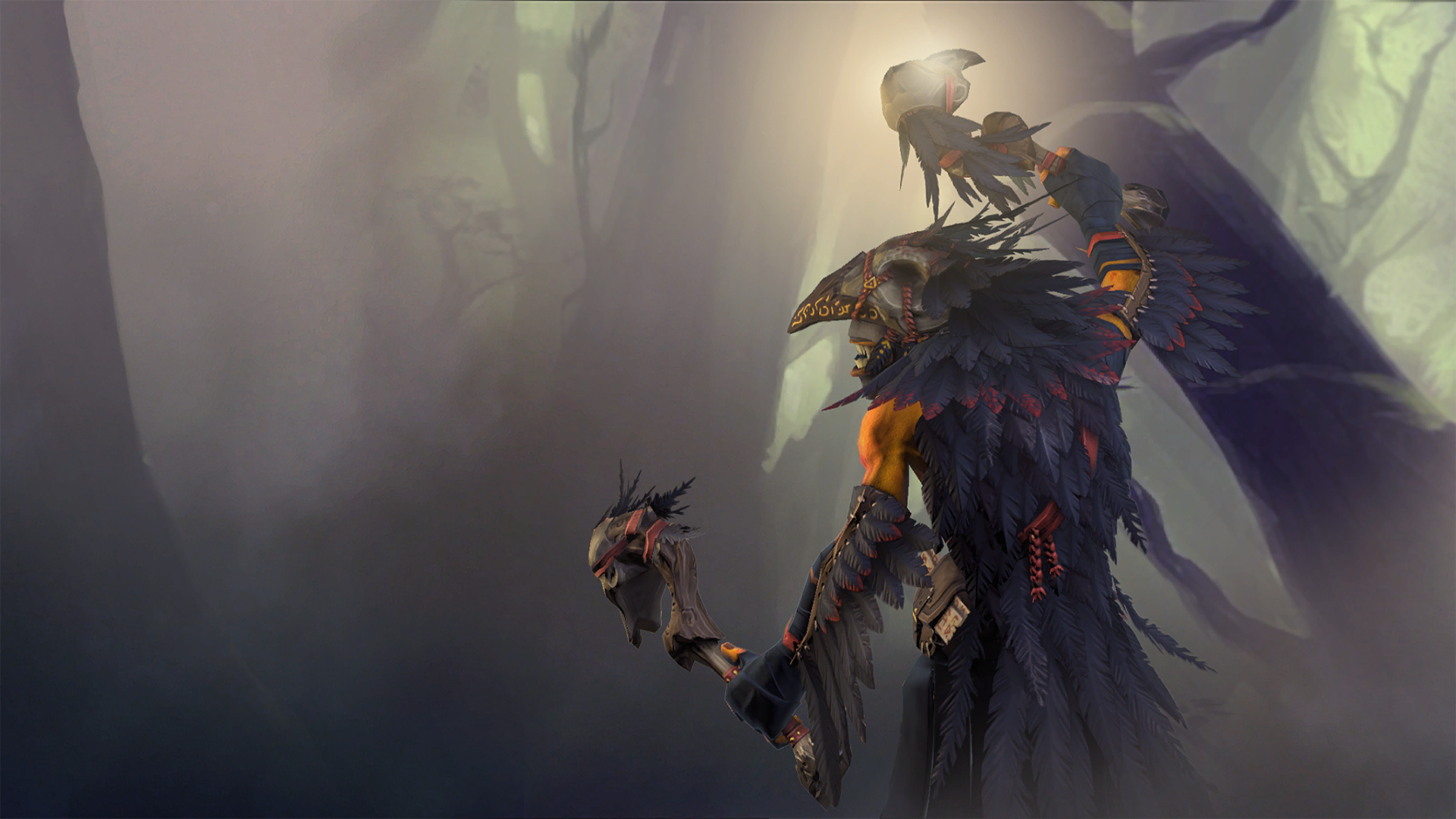 Shadow Shaman from Dota 2 holding a staff HD Wallpaper