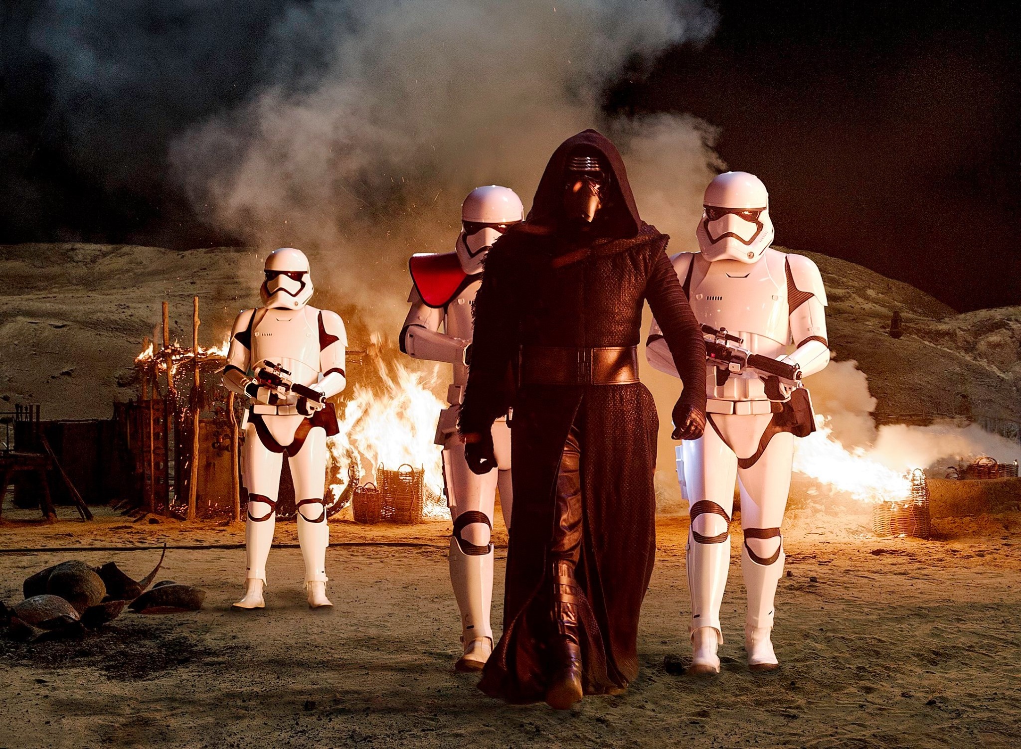 Kylo Ren and Stormtroopers from Star Wars HD Wallpaper