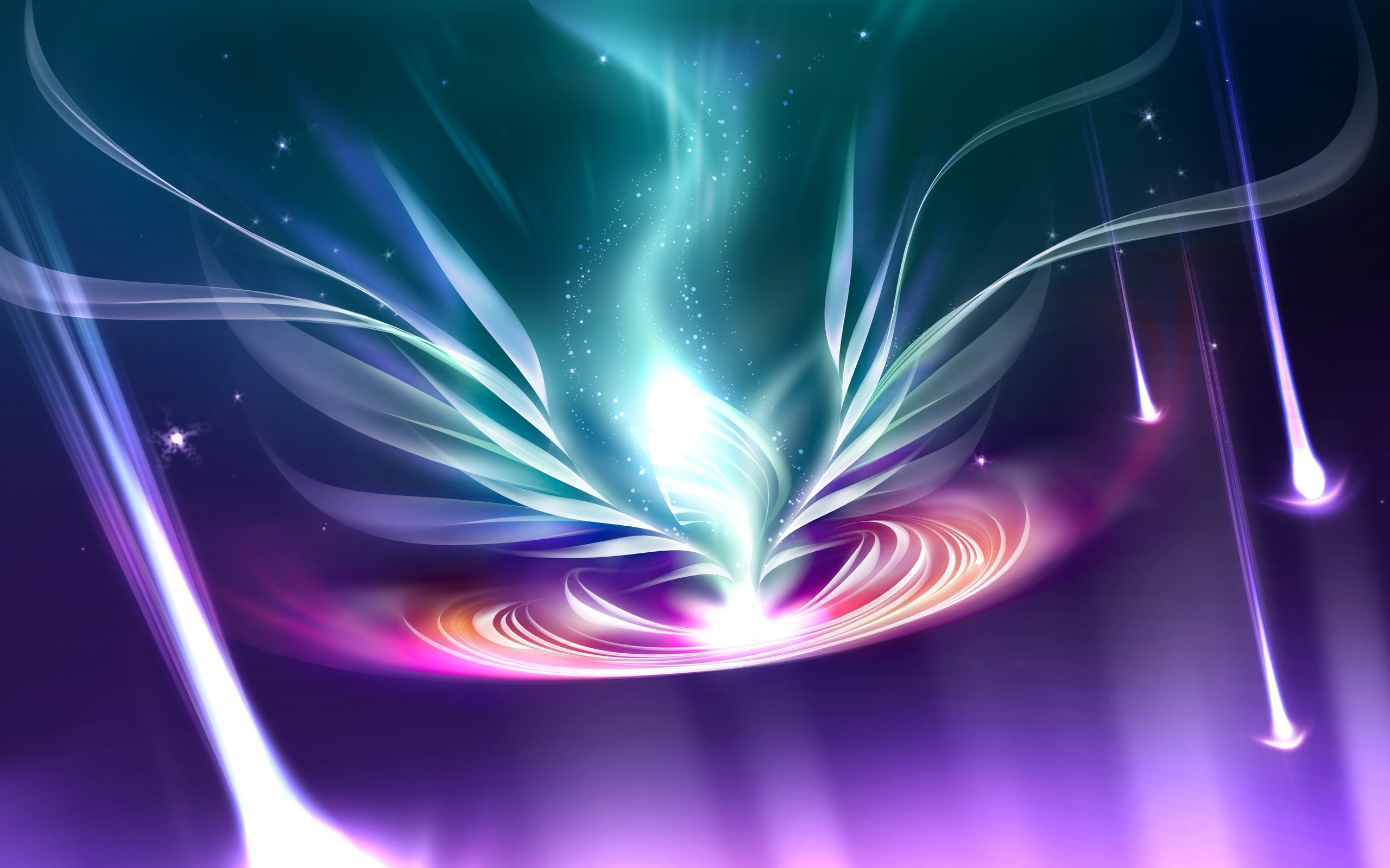 Abstract light and color explosion HD Wallpaper