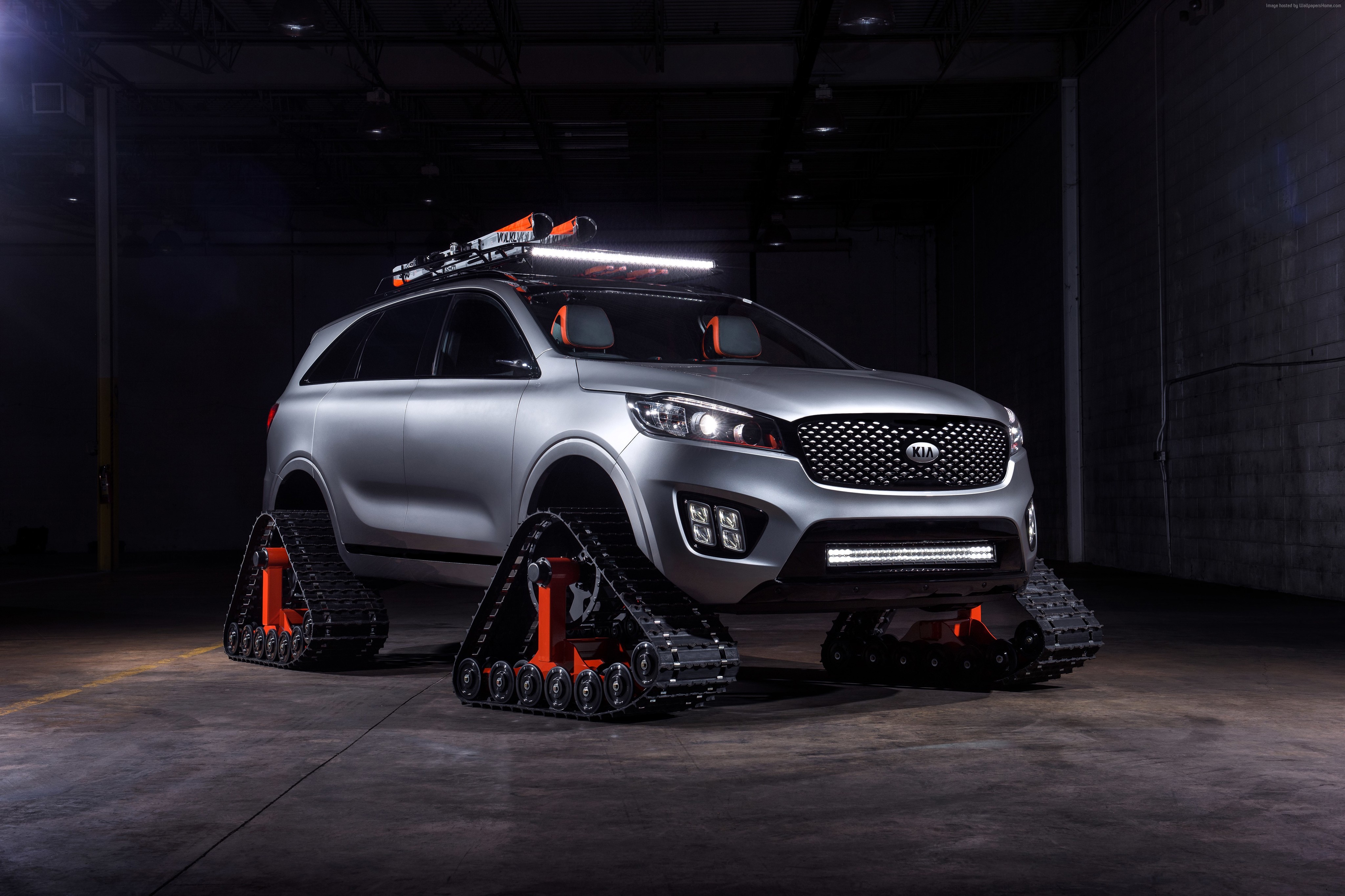 Kia Sorento Sky Gondola concept vehicle with tracks HD Wallpaper