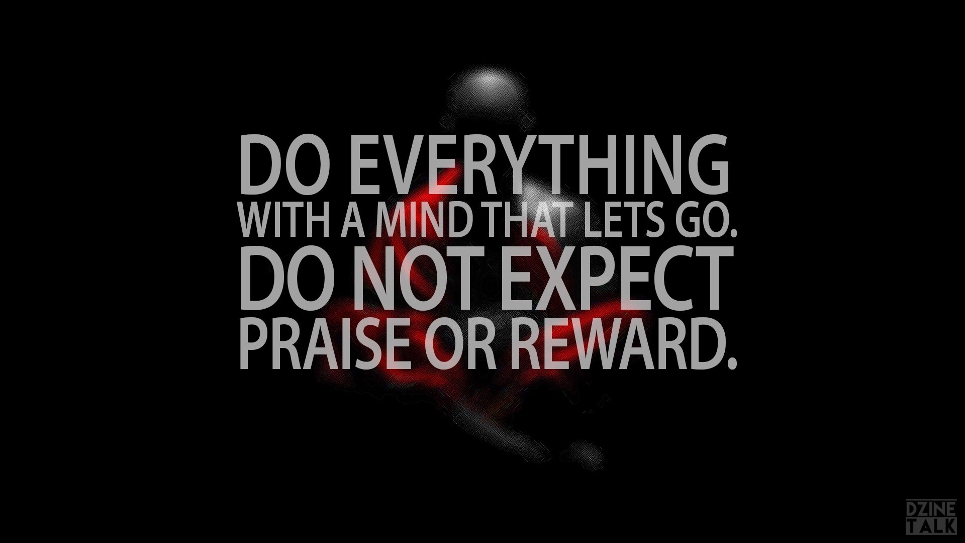 Quote about letting go and not expecting reward HD Wallpaper