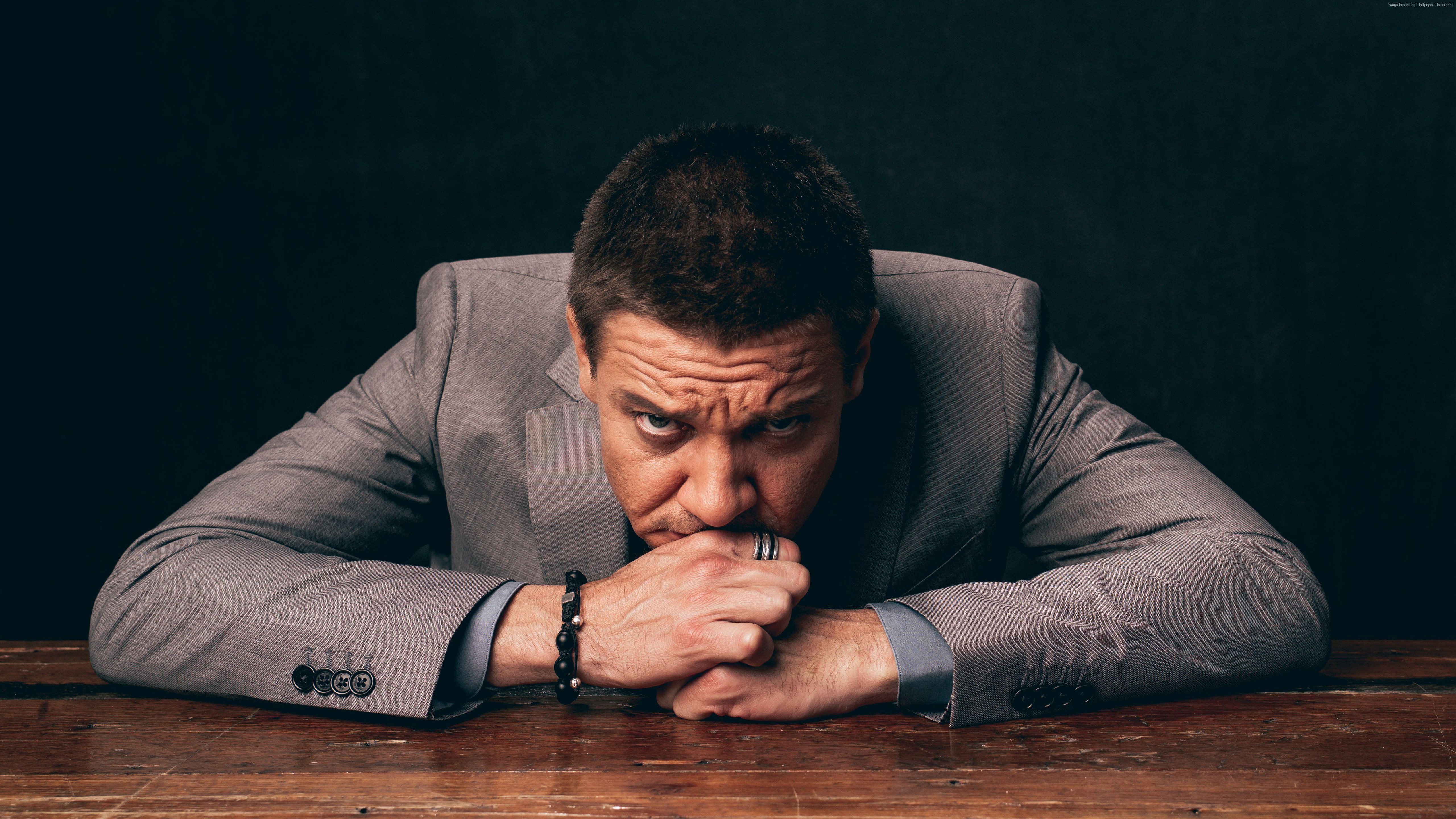 Jeremy Renner in a suit HD Wallpaper
