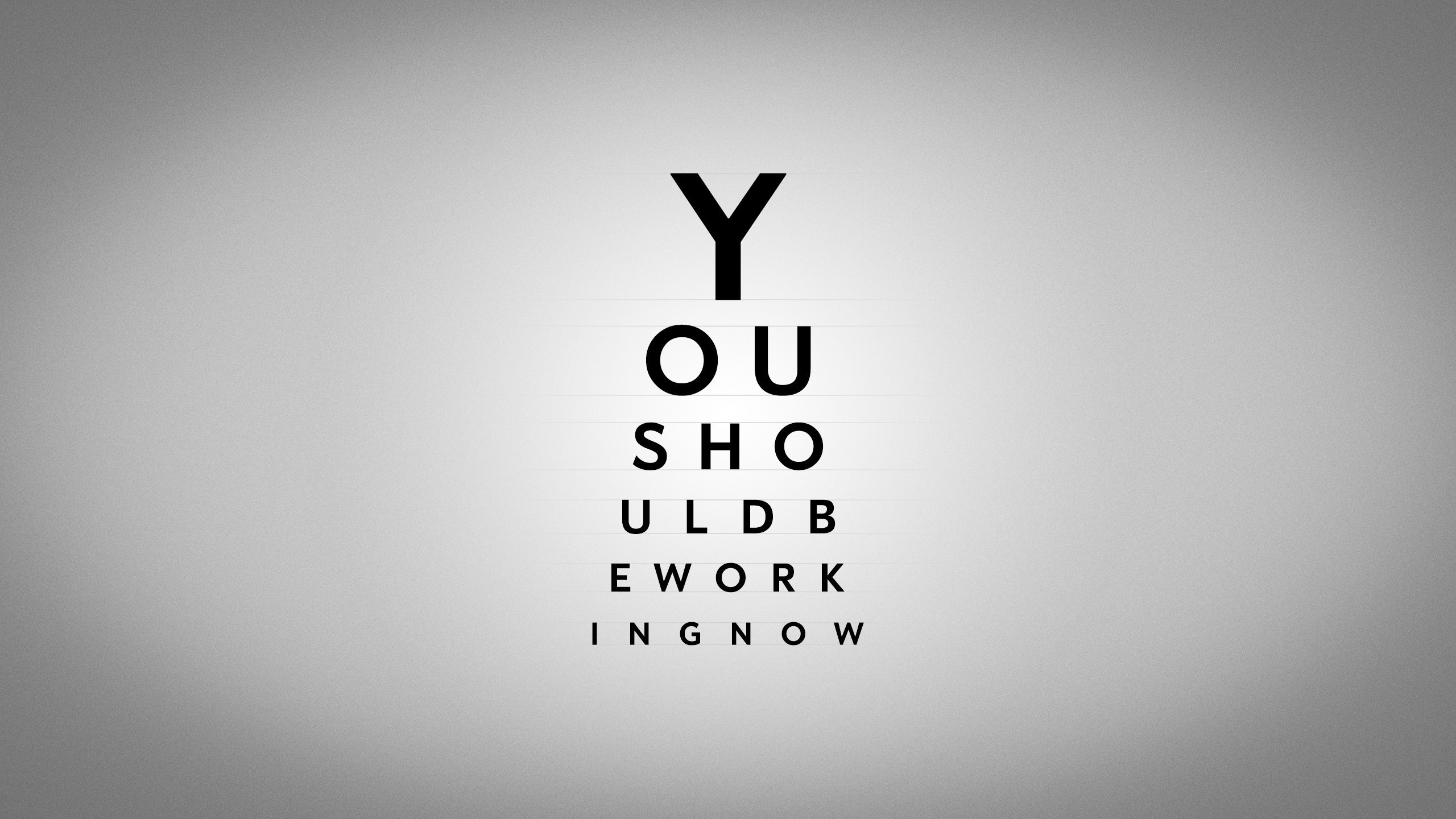 Eye chart with motivational text HD Wallpaper