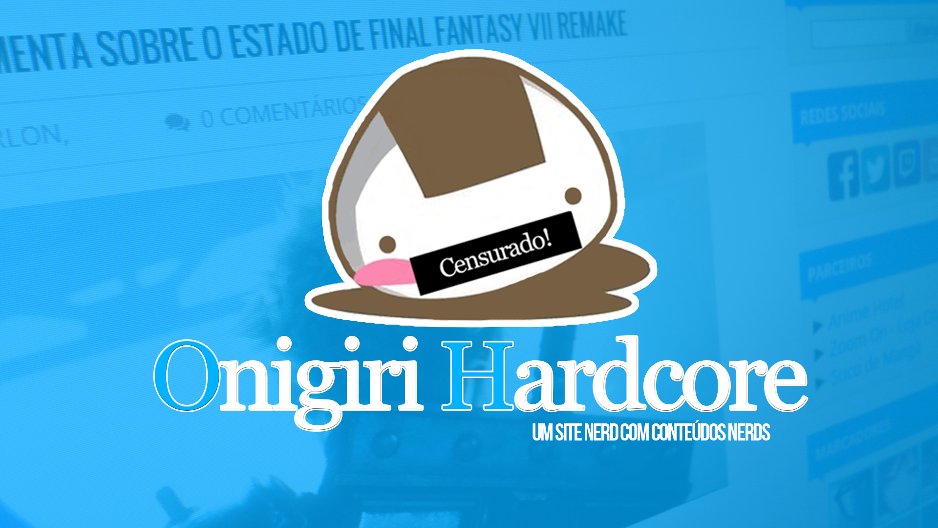 Onigiri Hardcore website logo with censored character HD Wallpaper