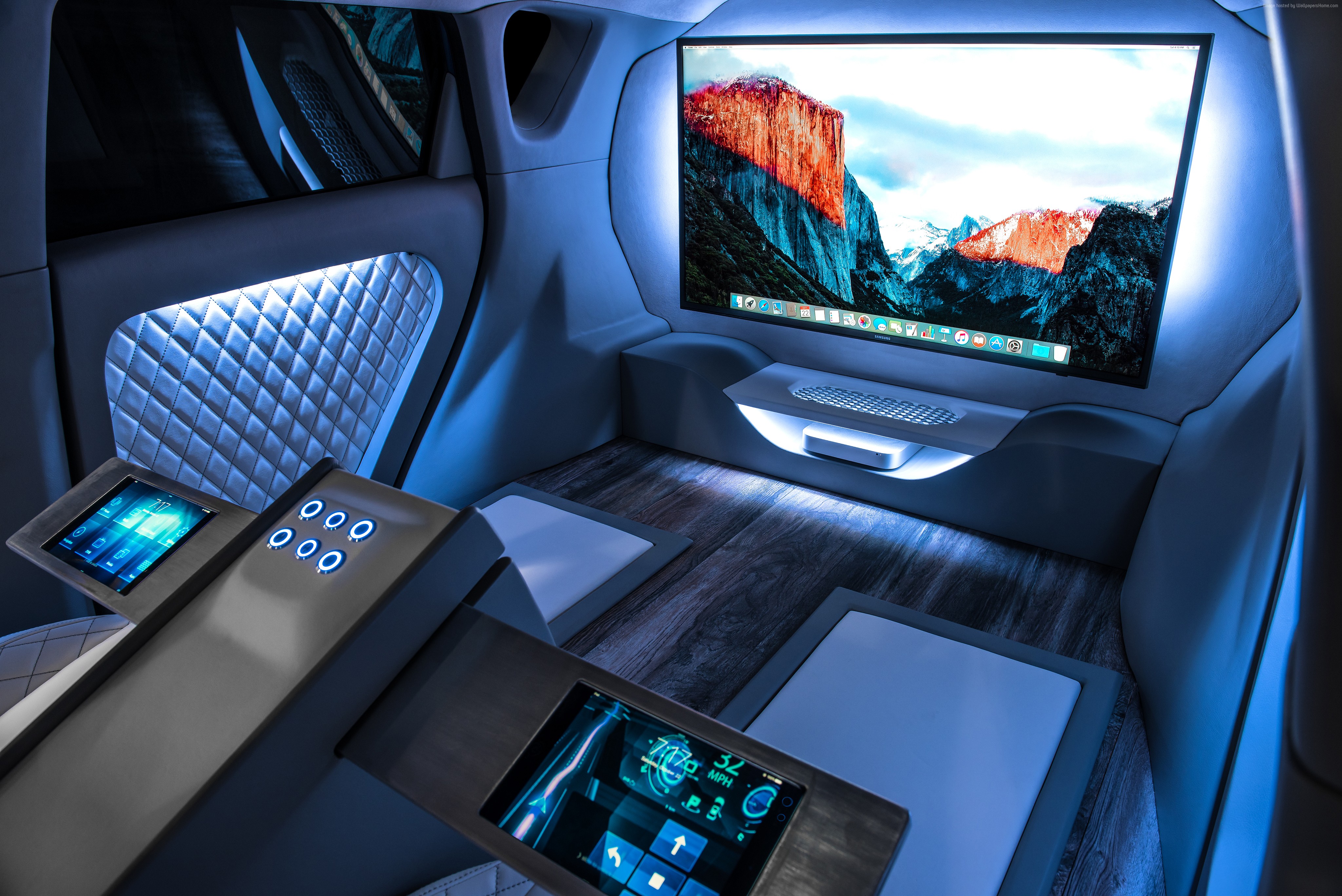 Kia Sorento Sky Gondola interior at SEMA 2016 HD Wallpaper