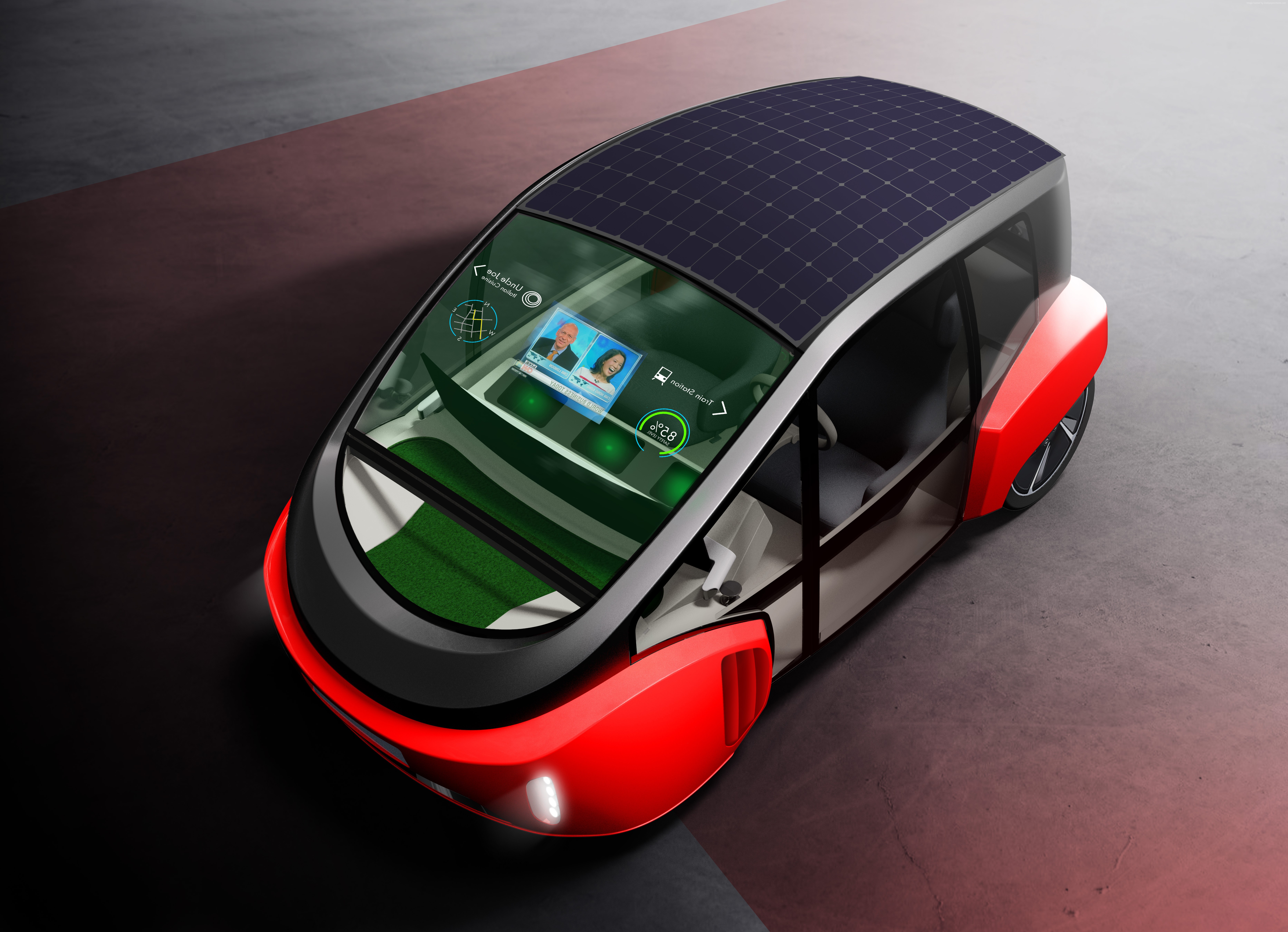 Rinspeed Oasis self-driving concept car with solar panels HD Wallpaper