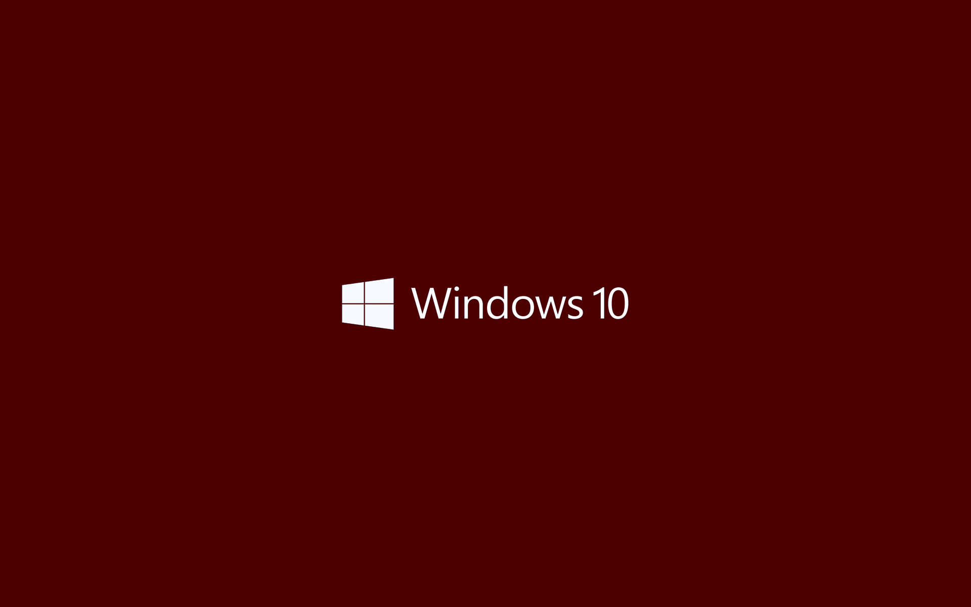 Windows 10 logo on a dark red background HD Wallpaper