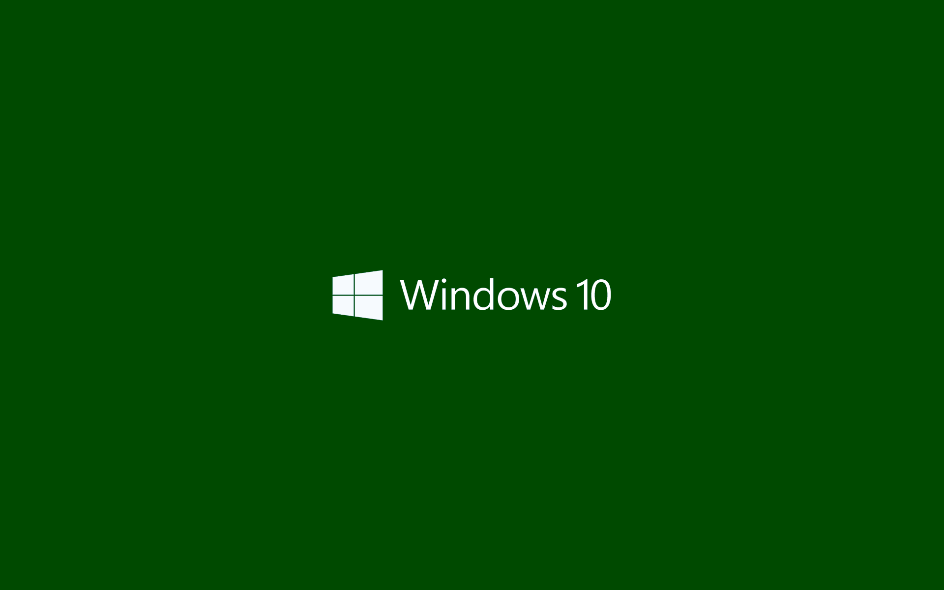 Windows 10 logo on green background HD Wallpaper
