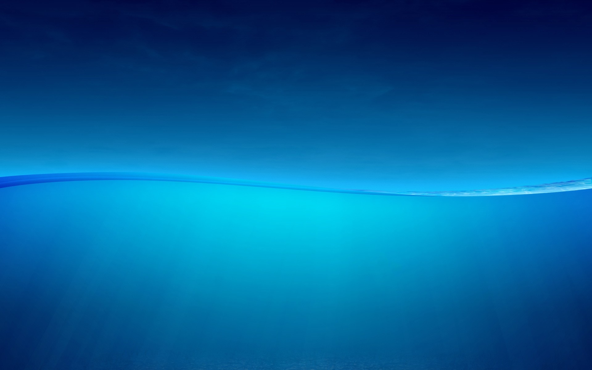 Underwater scene with sunlight filtering through the water HD Wallpaper