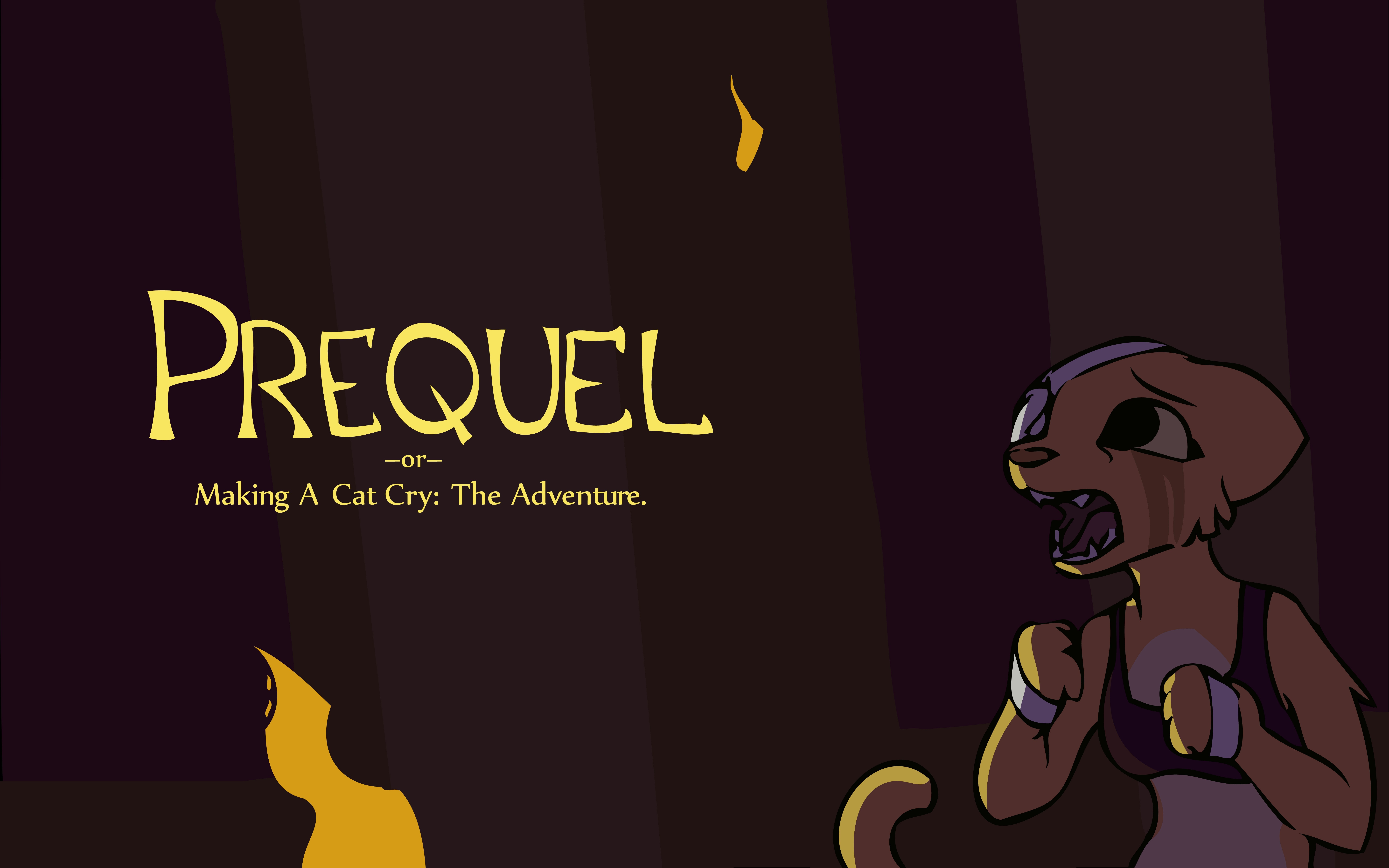 Prequel or Making A Cat Cry: The Adventure. illustration HD Wallpaper