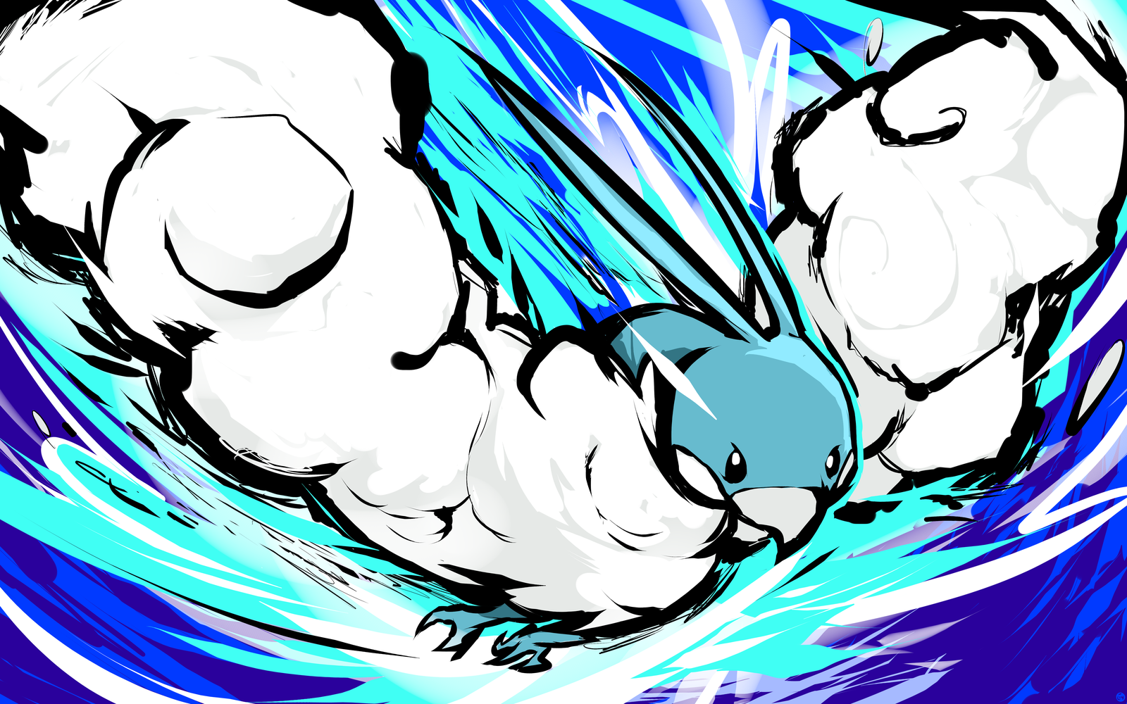 Swablu from Pokemon illustration HD Wallpaper