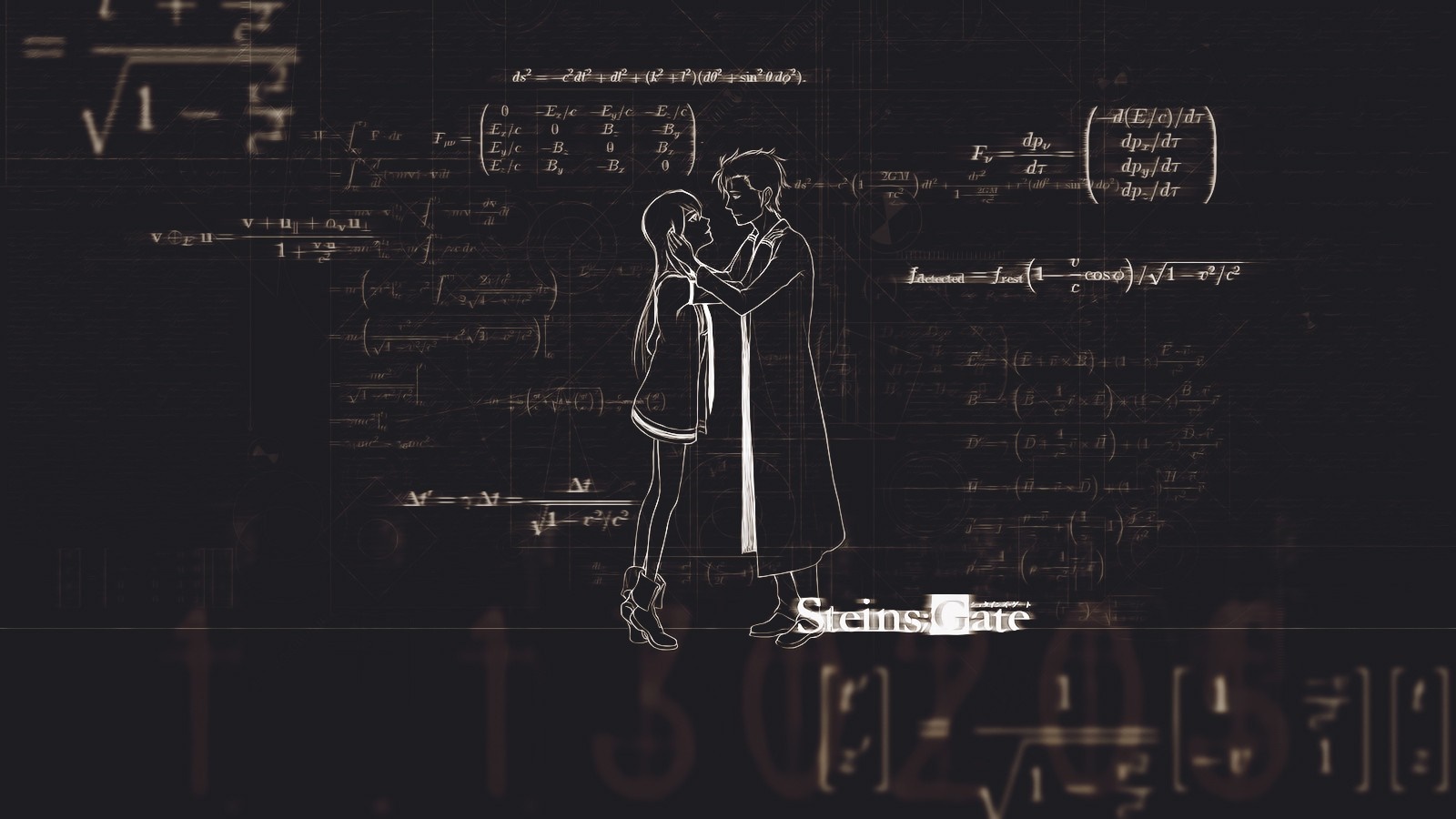 Okabe Rintarou and Makise Kurisu from Steins;Gate HD Wallpaper