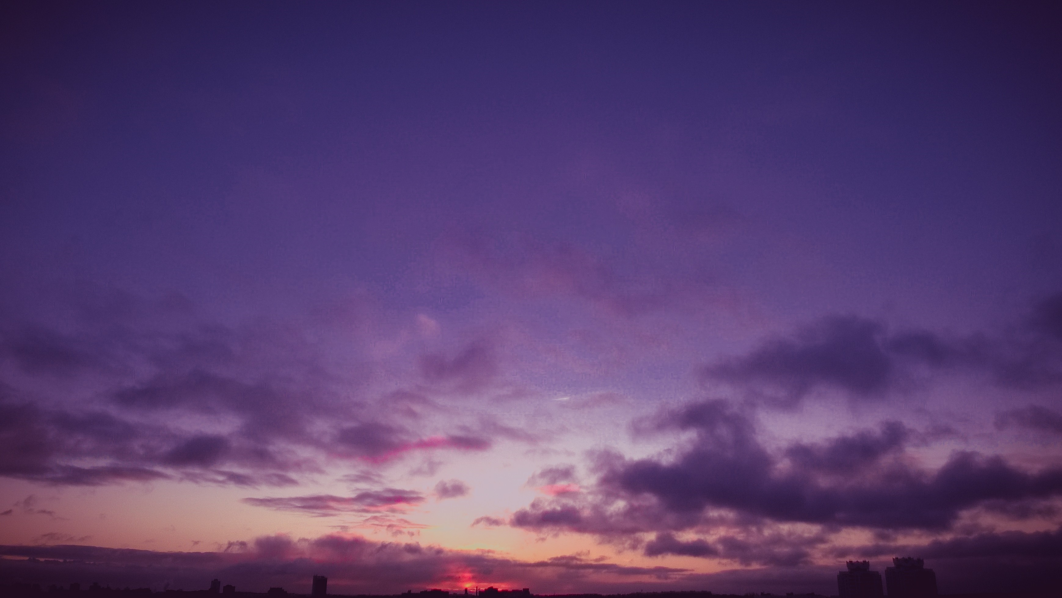 Sunset and Dusk Sky over Minsk Horizon HD Wallpaper