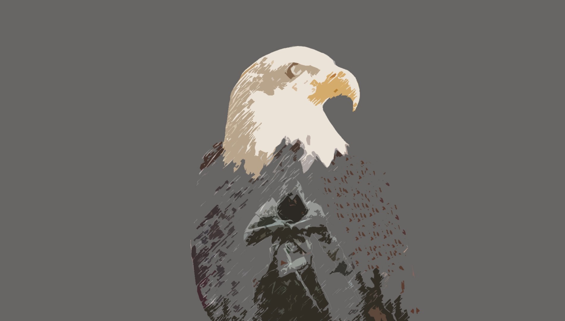 Eagle with Ezio Auditore da Firenze from Assassin's Creed HD Wallpaper