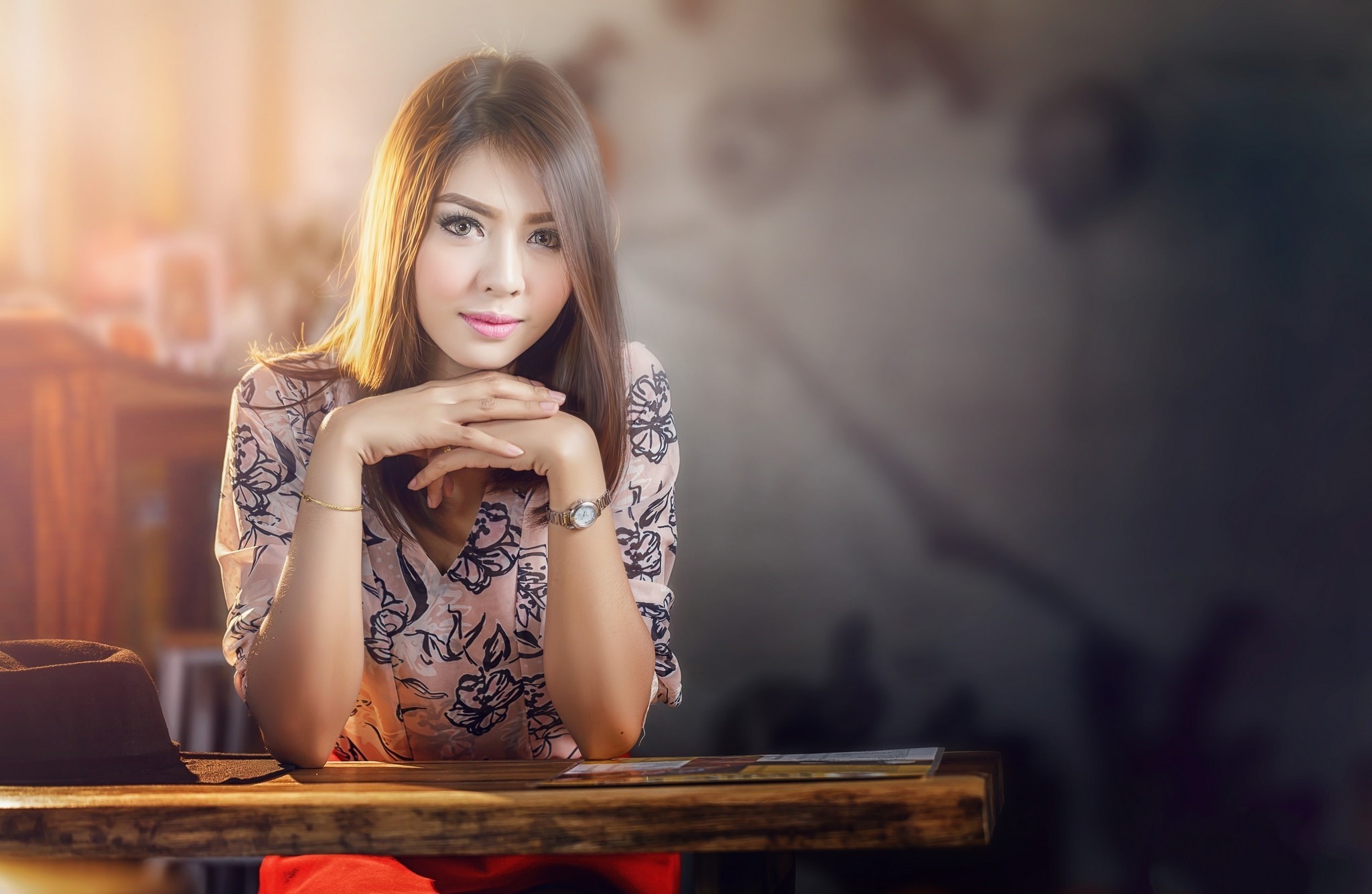 Portrait of a Young Woman in Soft Light HD Wallpaper