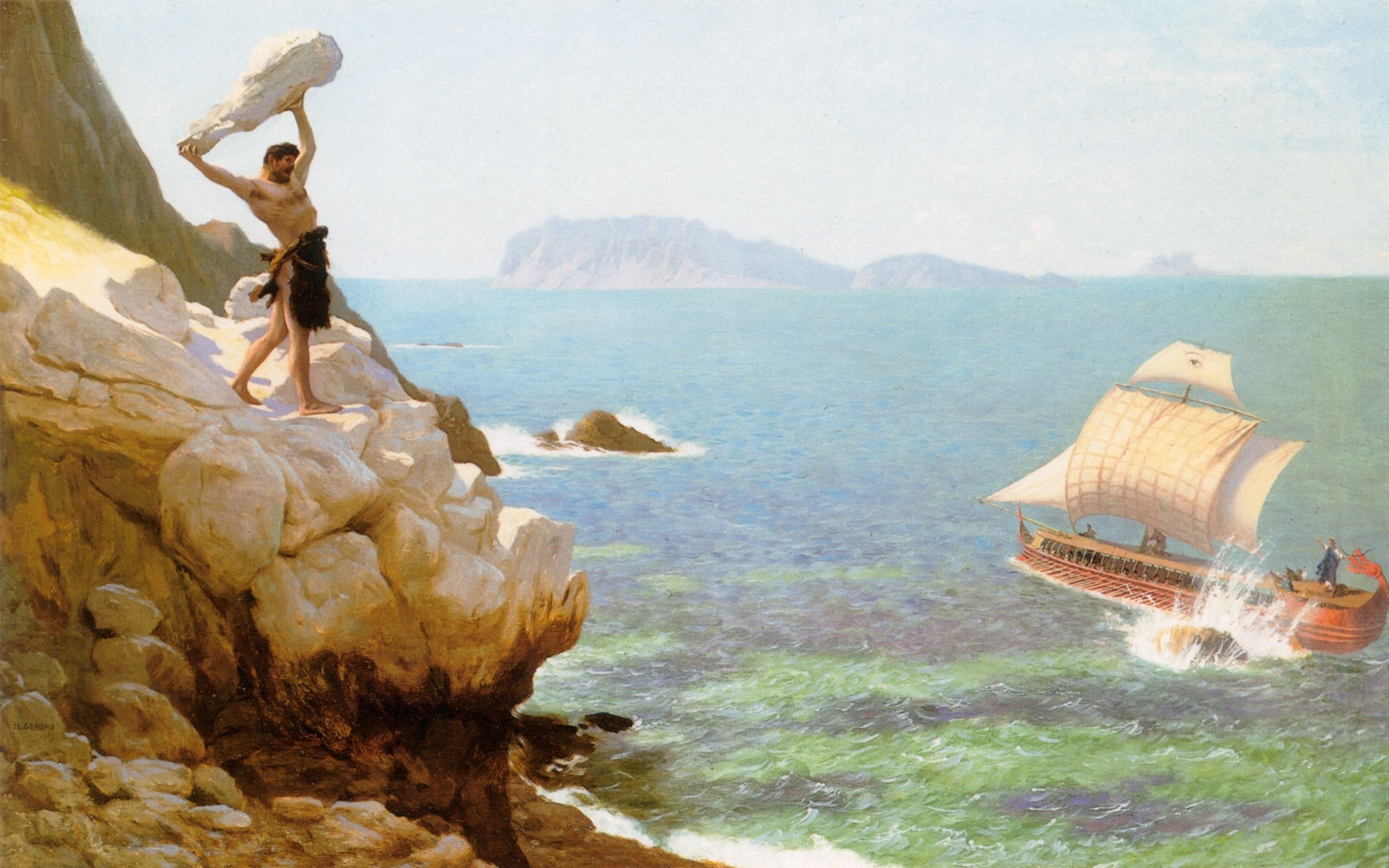 Polyphemus from Greek Mythology by Jean-Léon Gérôme HD Wallpaper
