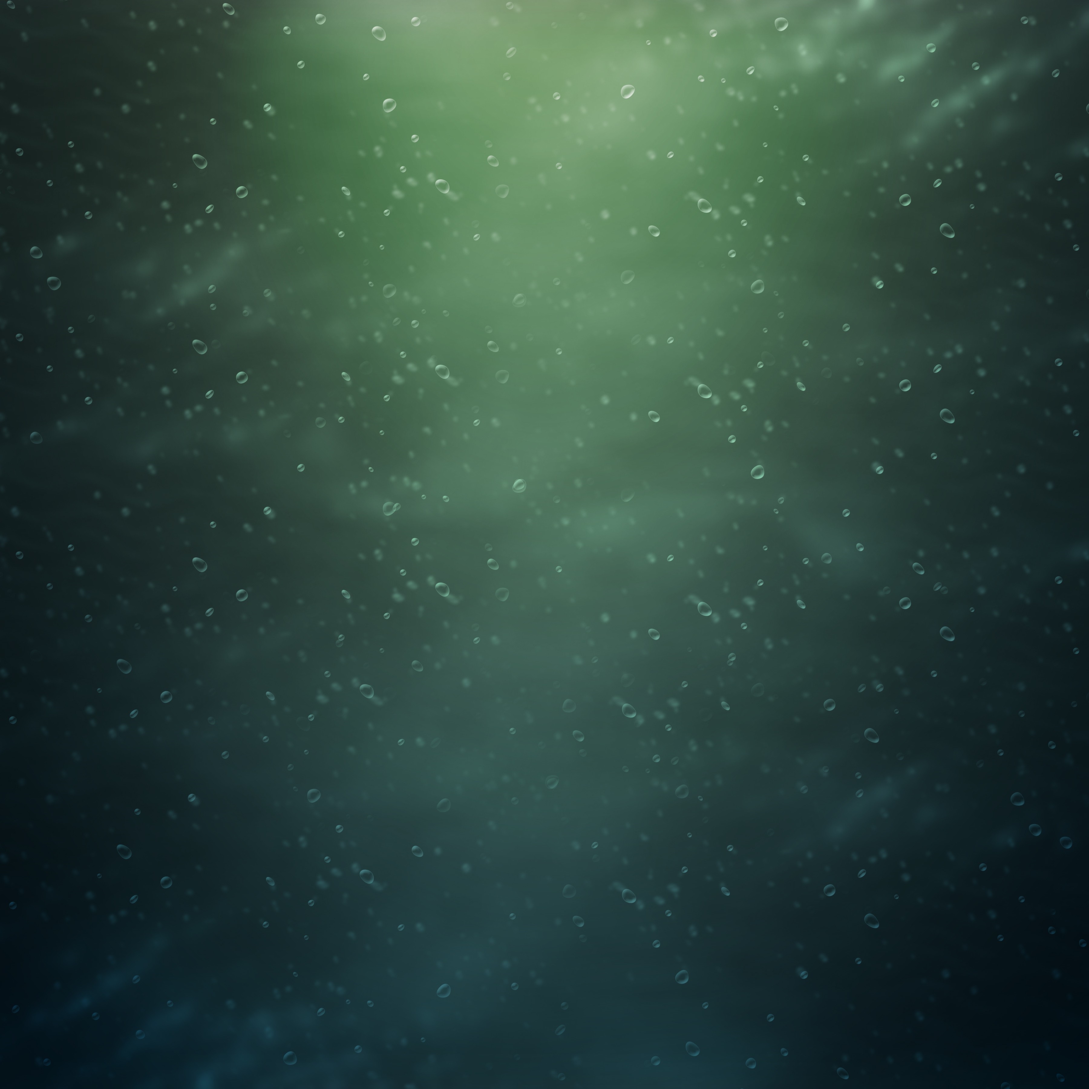 Underwater scene with light rays and bubbles HD Wallpaper