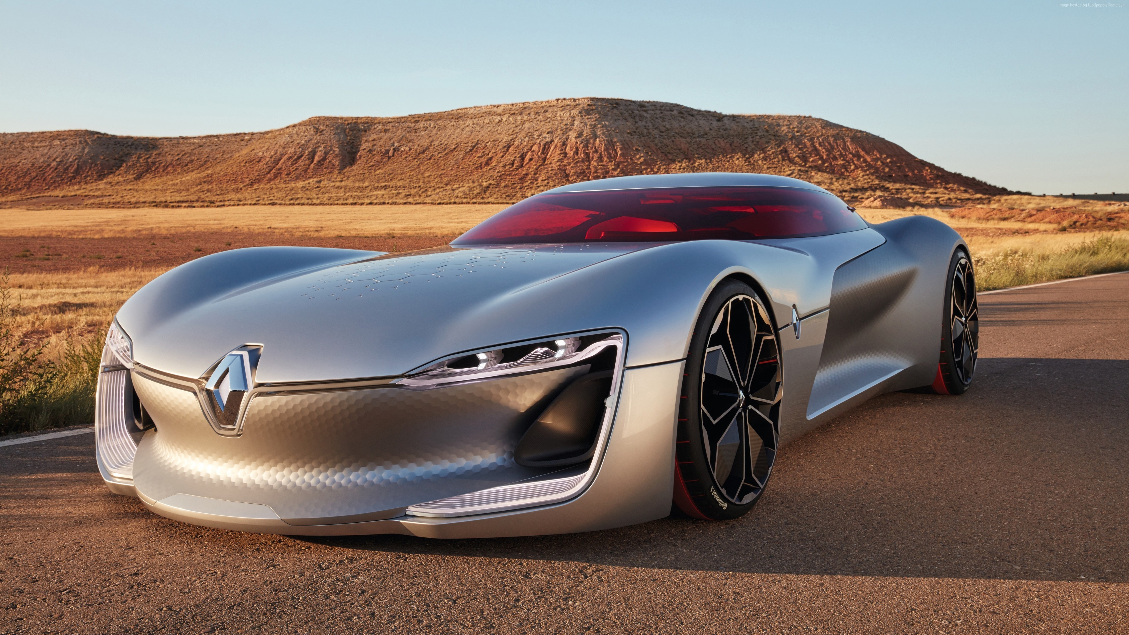 Renault Trezor concept car on a road HD Wallpaper