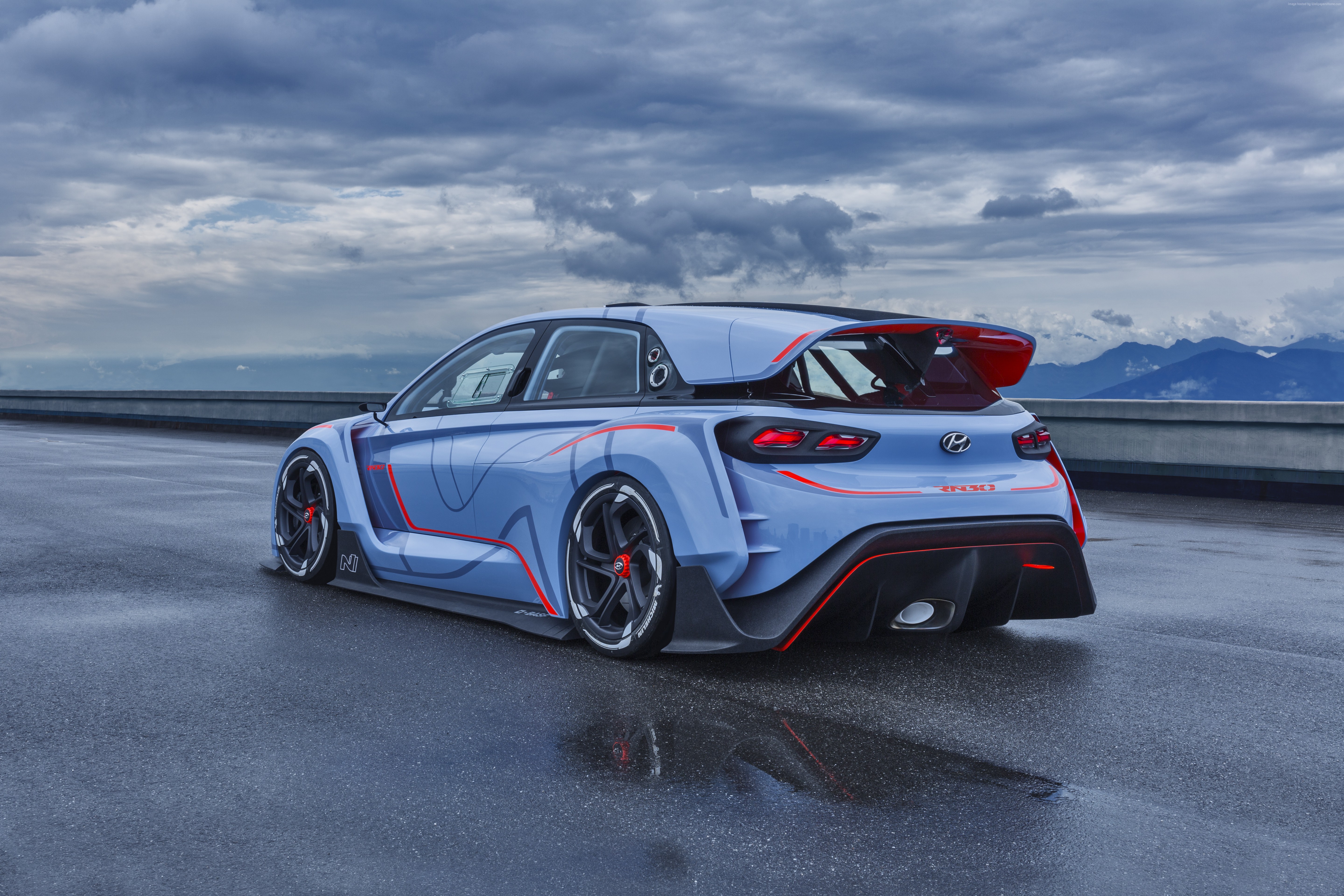 Hyundai RN30 hatchback at Paris Auto Show 2016 HD Wallpaper