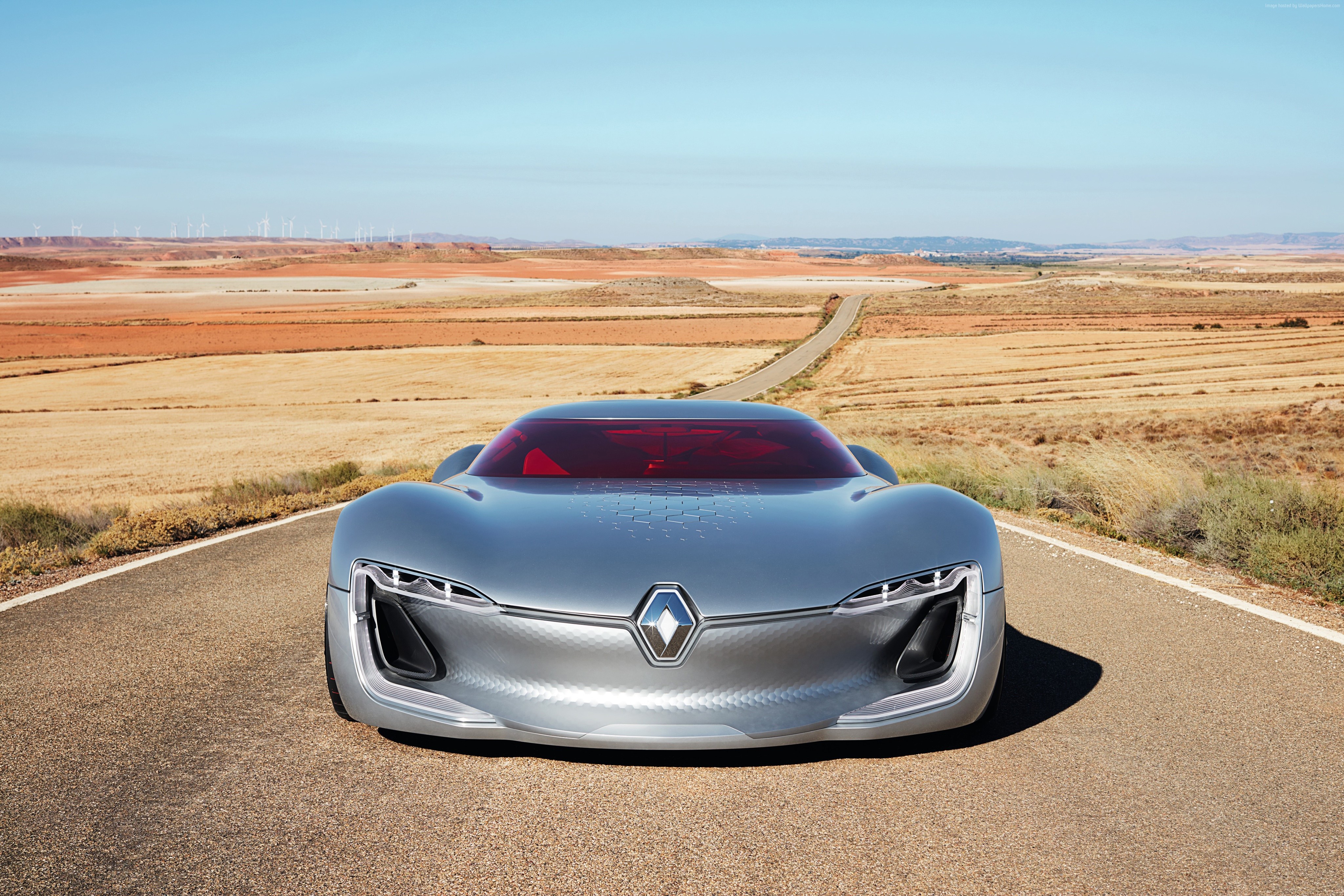 Renault Trezor concept car on a road HD Wallpaper