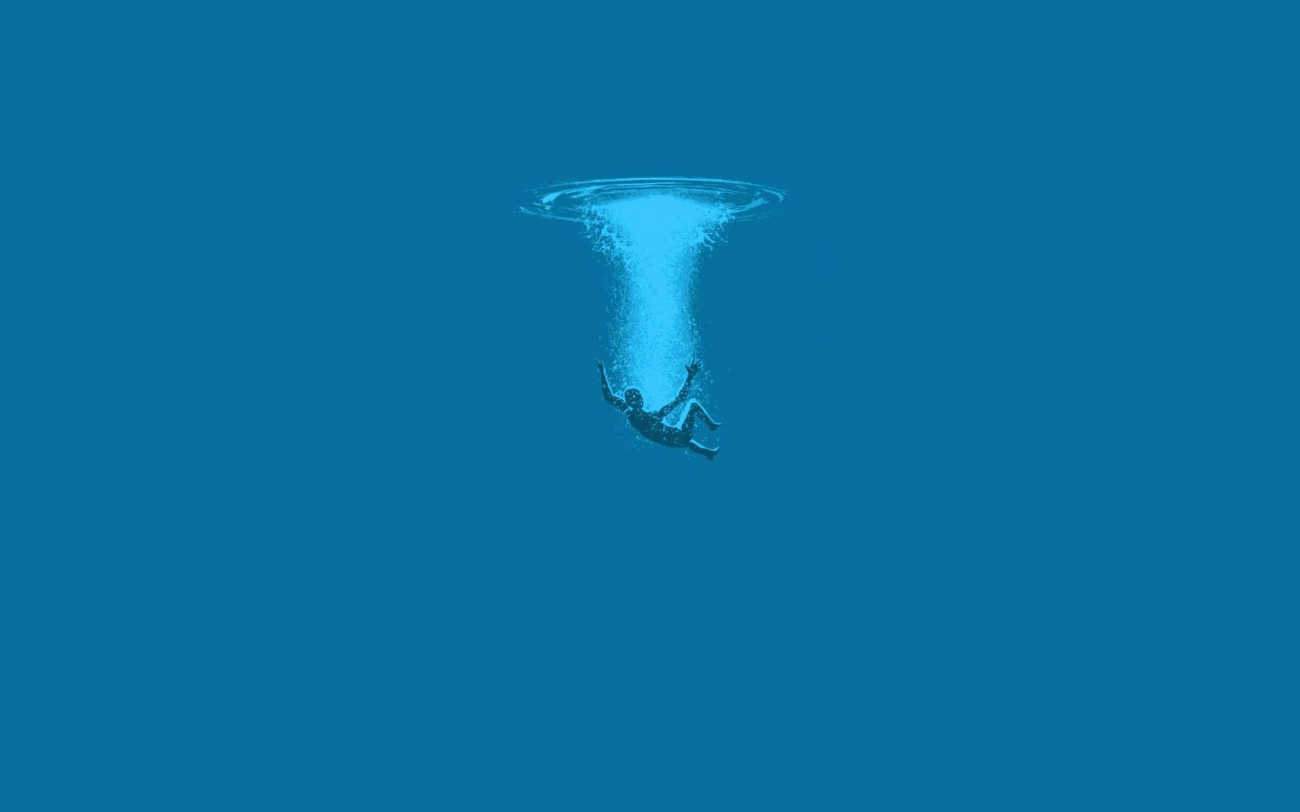 Person falling into water HD Wallpaper